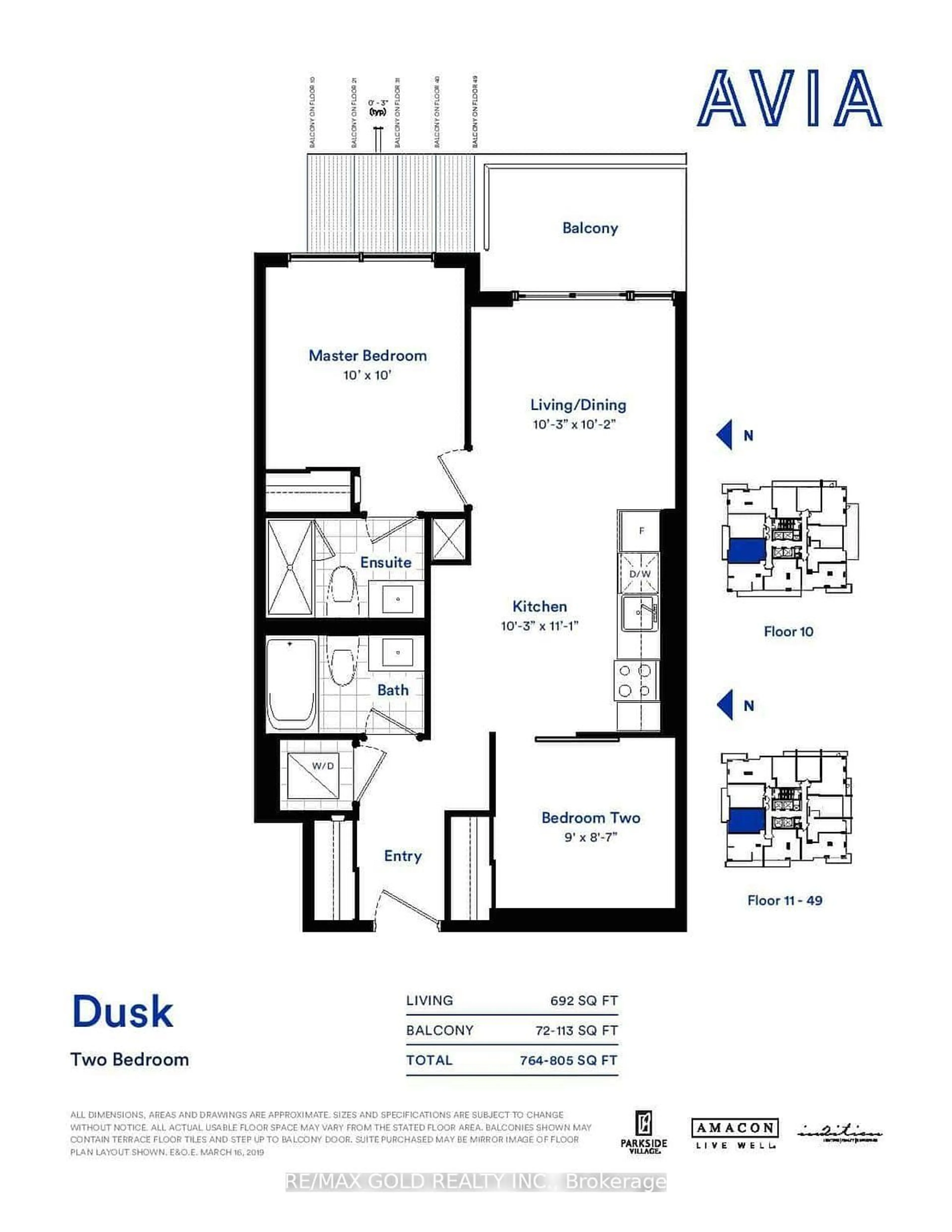 Floor plan for 430 Square One Dr #1109, Mississauga Ontario L5B 0L6