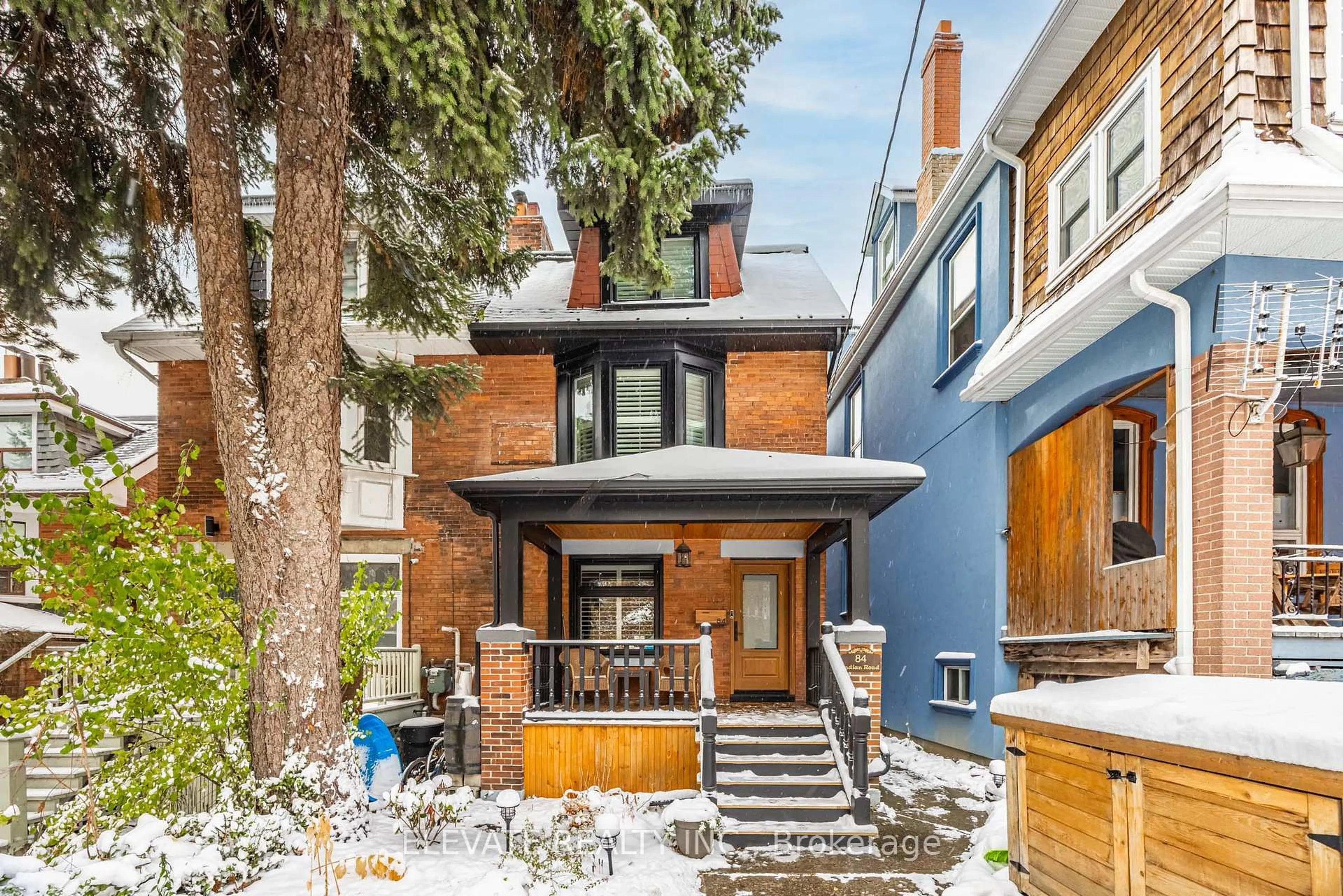 Home with brick exterior material, street for 84 Indian Rd, Toronto Ontario M6R 2V4