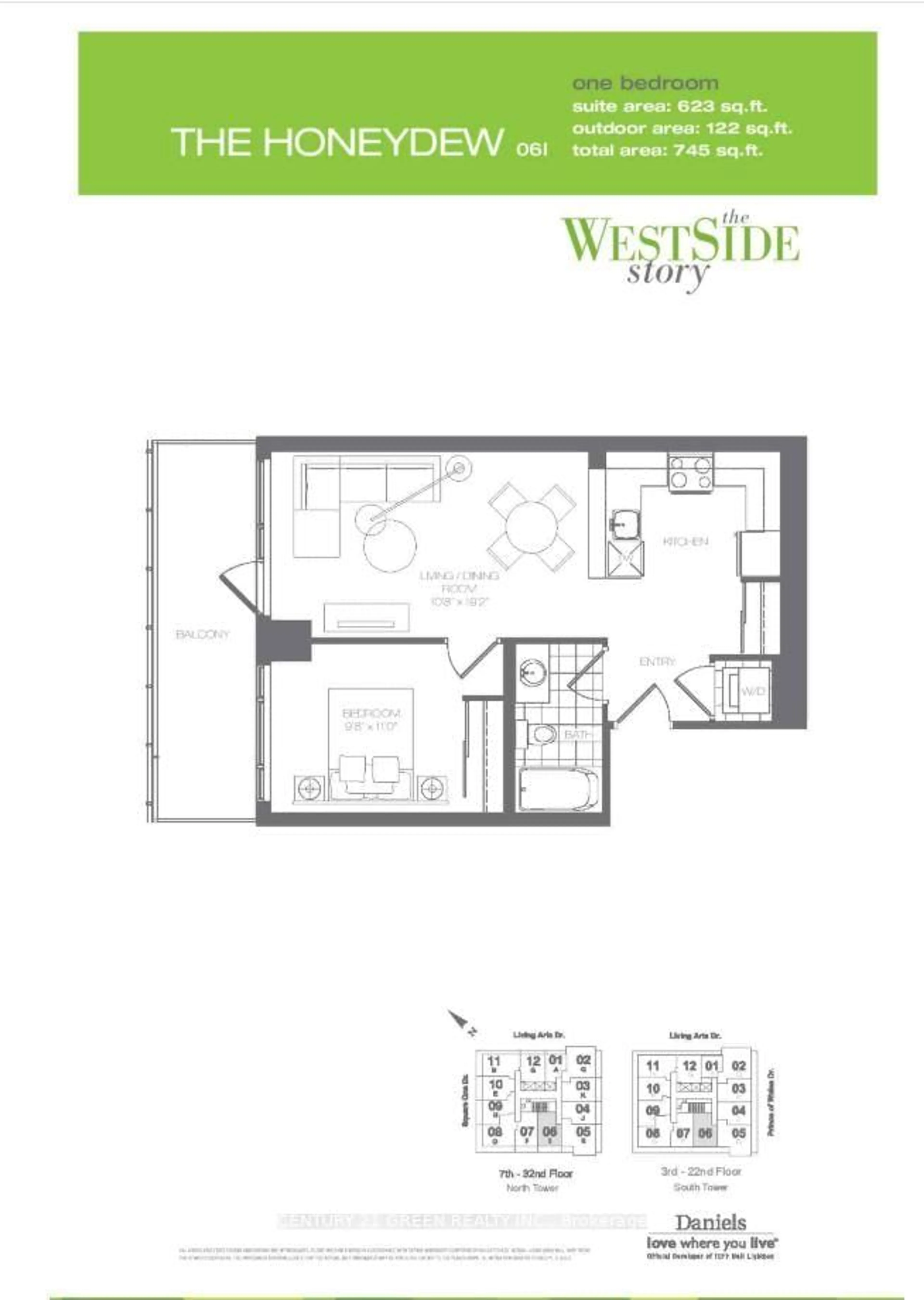 Floor plan for 365 Prince Of Wales Dr #1406, Mississauga Ontario L5B 0G6