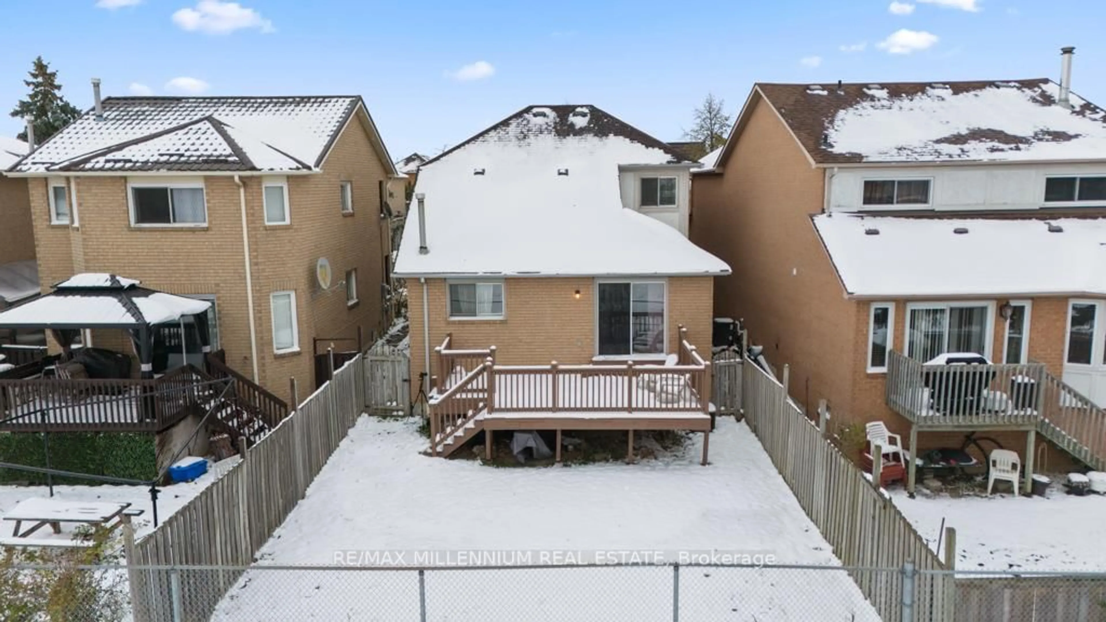 Patio, city buildings view from balcony for 1130 Charminster Cres, Mississauga Ontario L5V 1P9