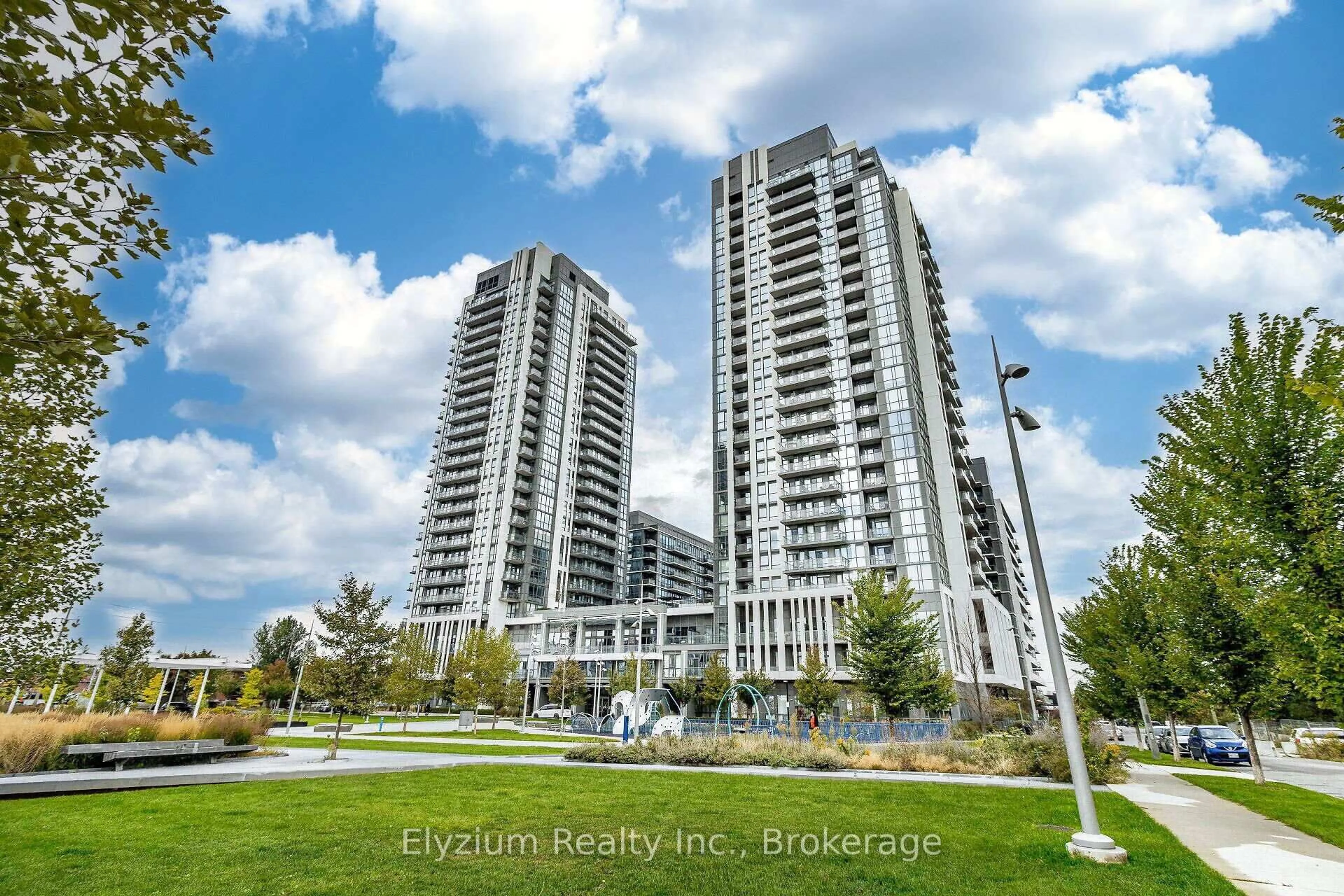A pic from outside/outdoor area/front of a property/back of a property/a pic from drone, city buildings view from balcony for 15 Zorra St #1104, Toronto Ontario M8Z 0C1