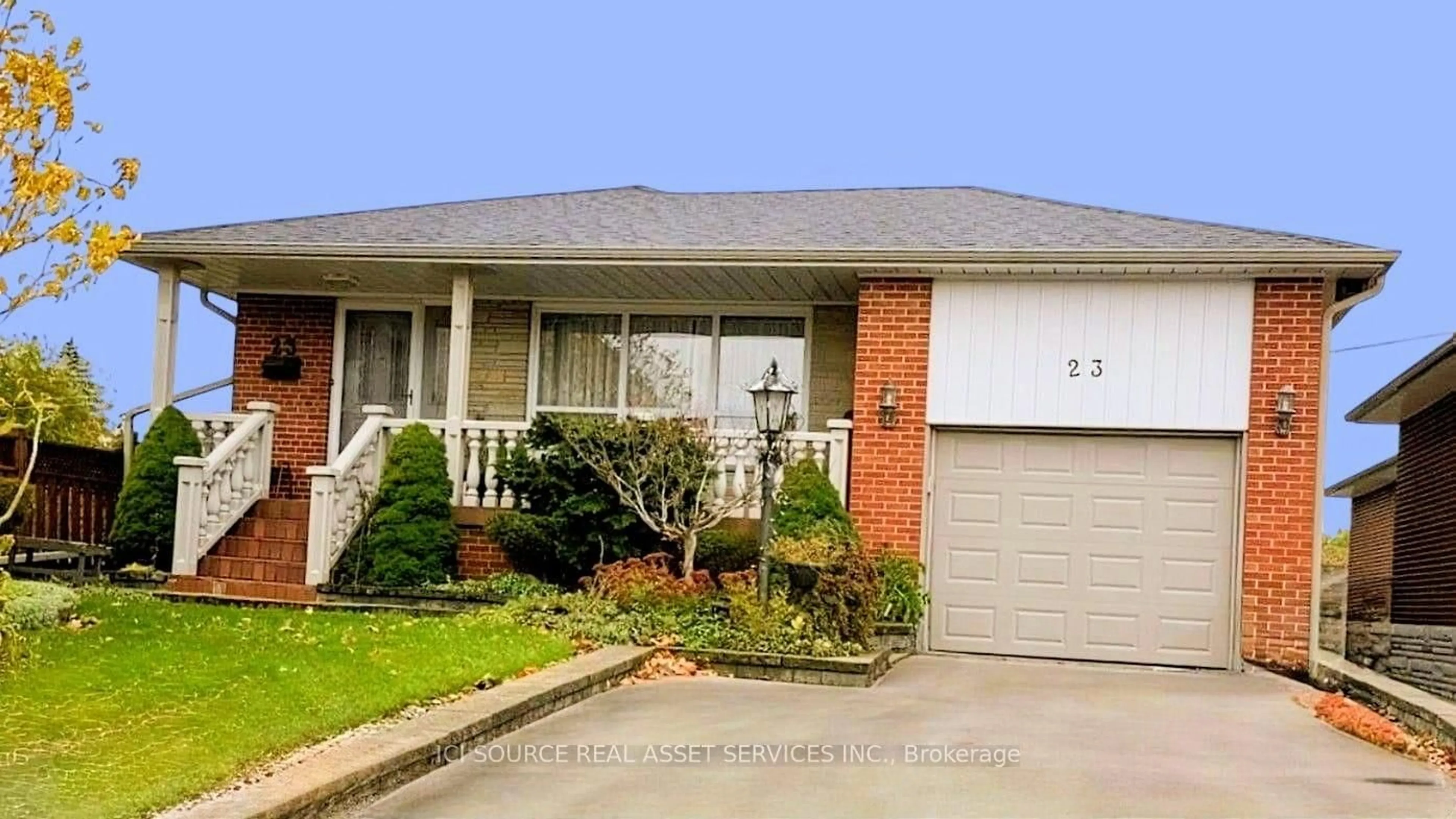 Home with vinyl exterior material, street for 23 Alladin Ave, Toronto Ontario M6L 1S4