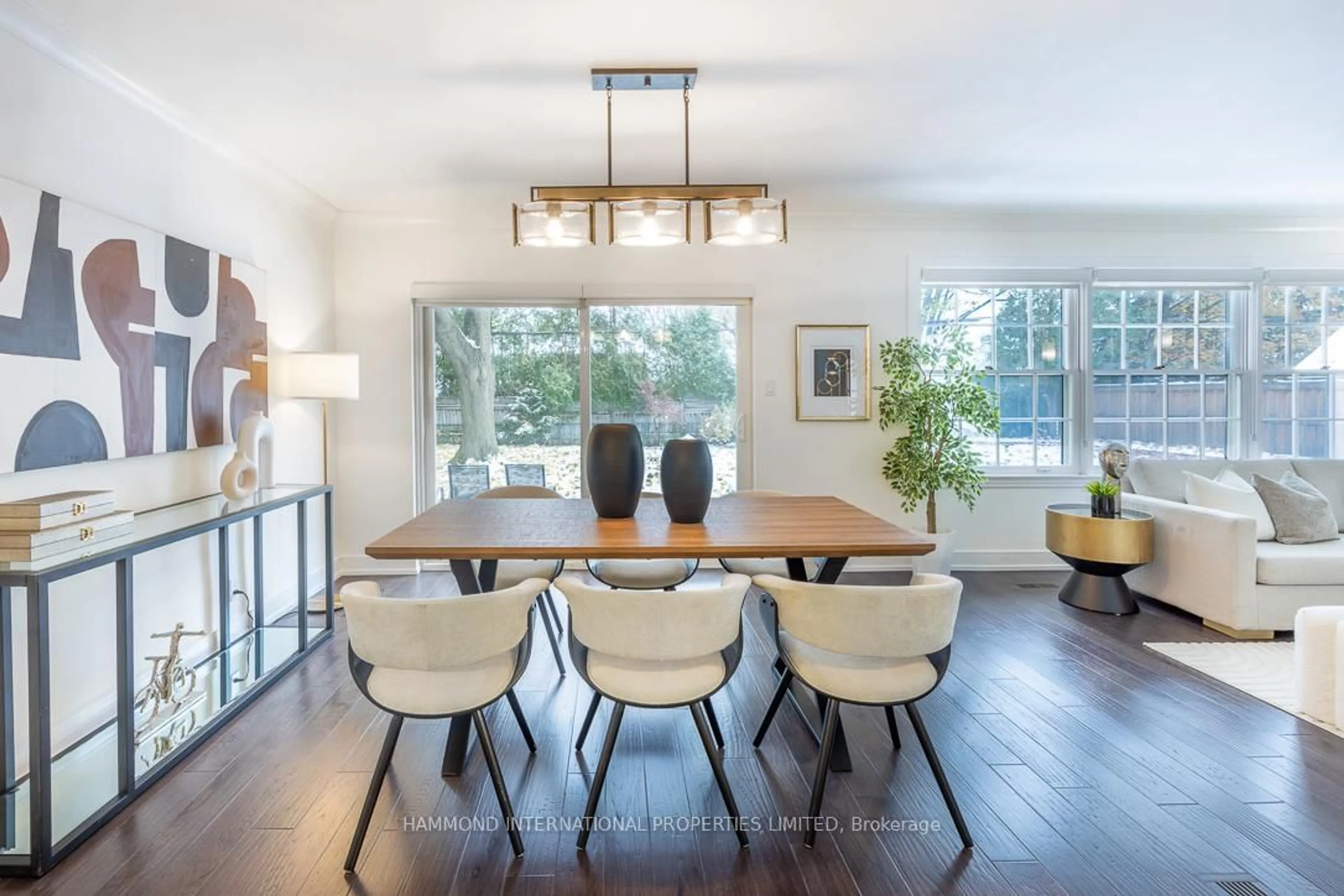 Dining room, wood/laminate floor for 444 The Kingsway, Toronto Ontario M9A 3W2