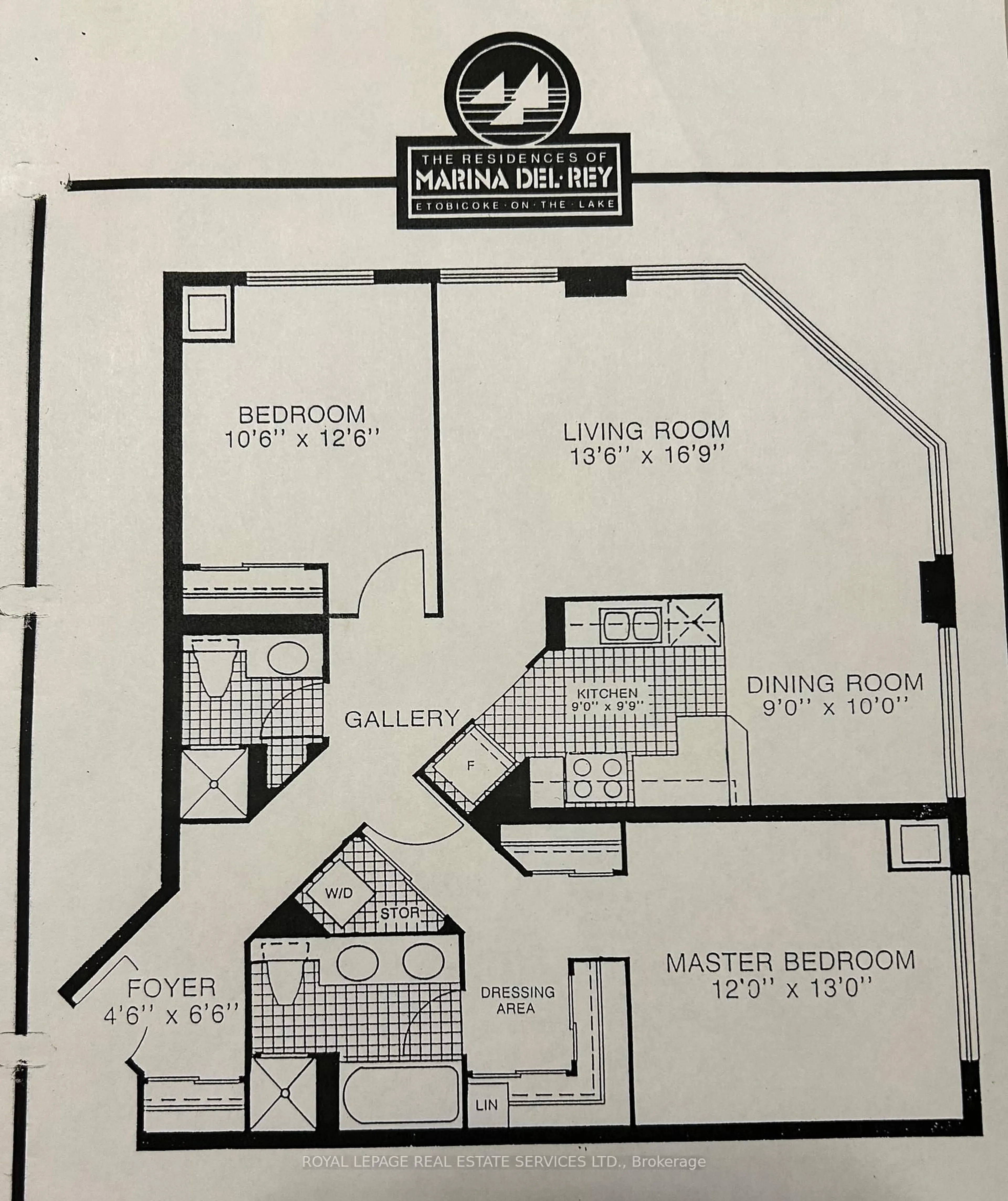 Floor plan for 2269 Lake Shore Blvd #611, Toronto Ontario M8V 3X6