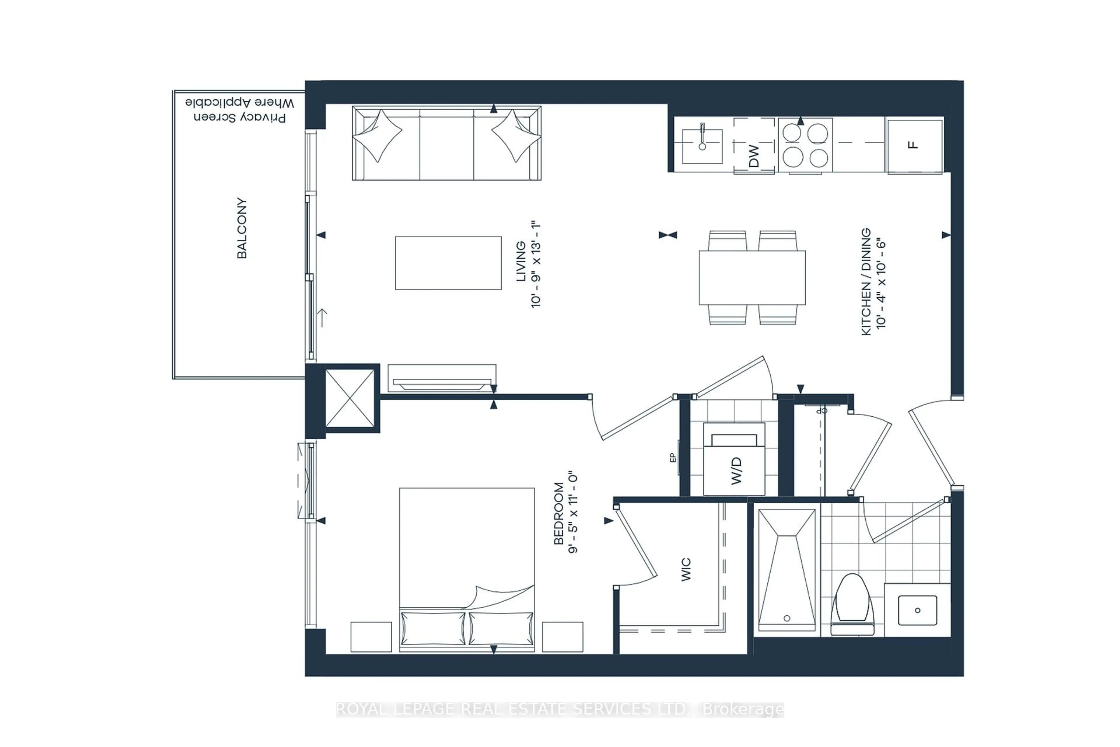 Floor plan for 2450 Old Bronte Rd #451, Oakville Ontario L6M 5P6