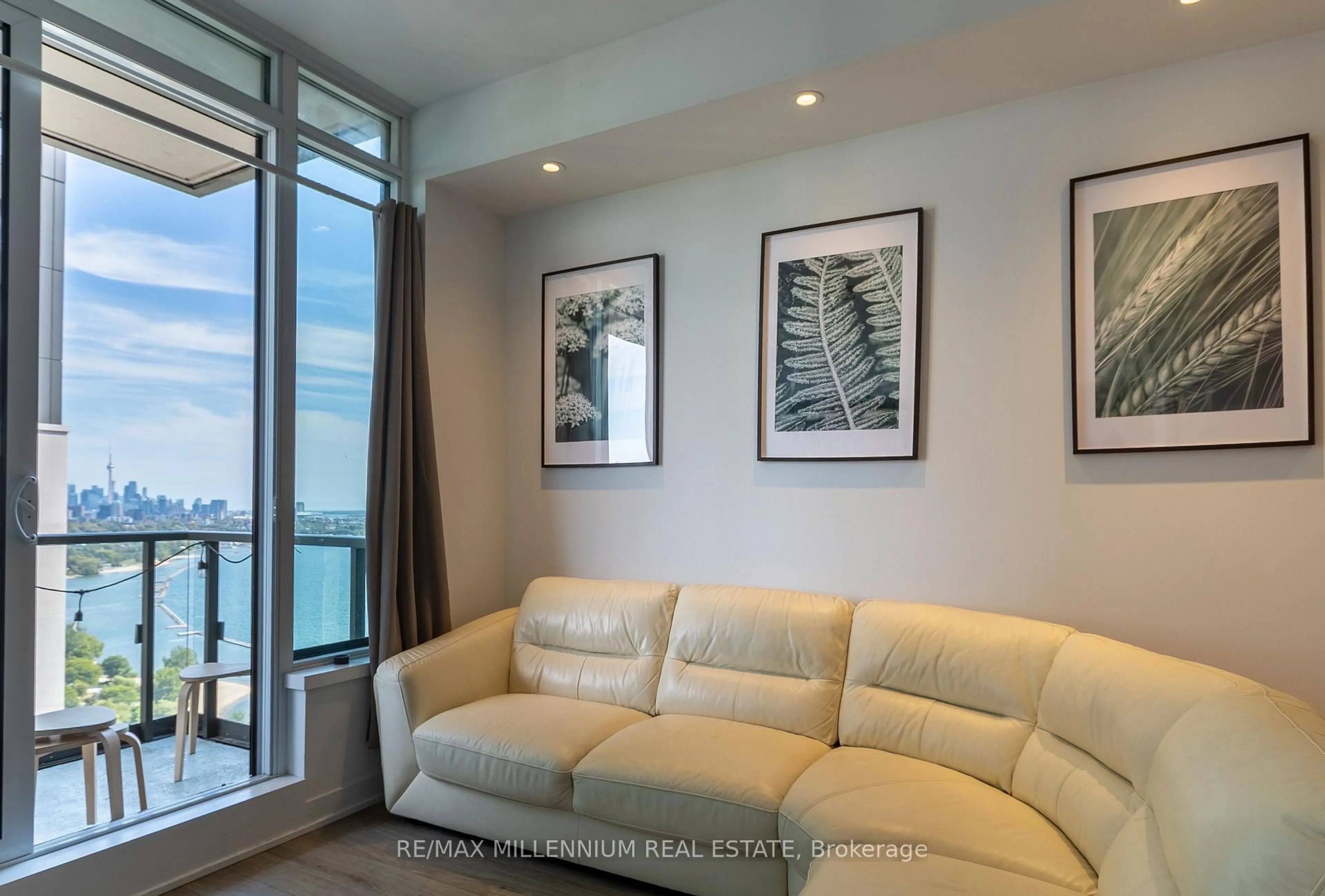 Living room with furniture, unknown for 1928 Lakeshore Blvd #3205, Toronto Ontario M6S 0B1