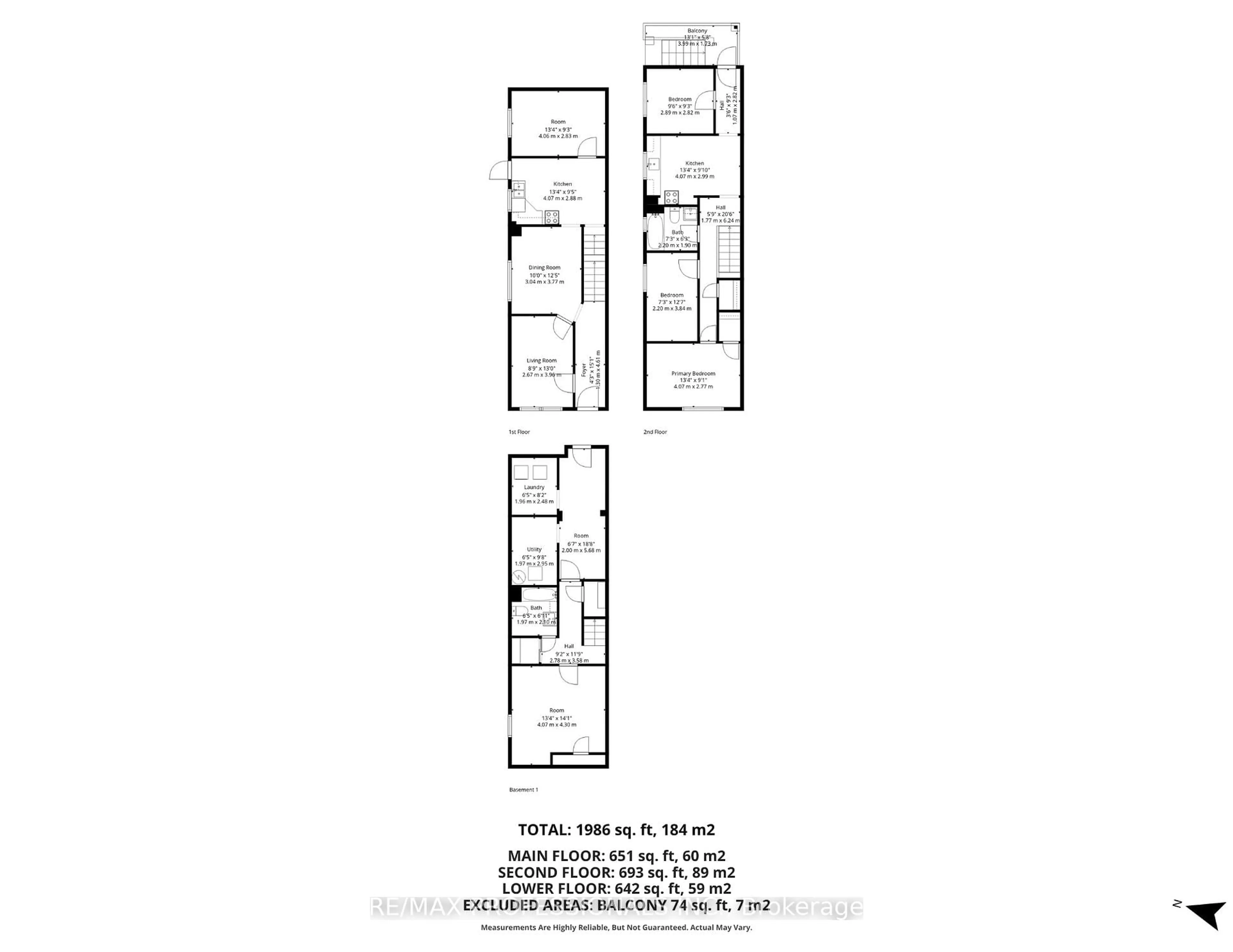 Floor plan for 127 Kane Ave, Toronto Ontario M6M 3N1