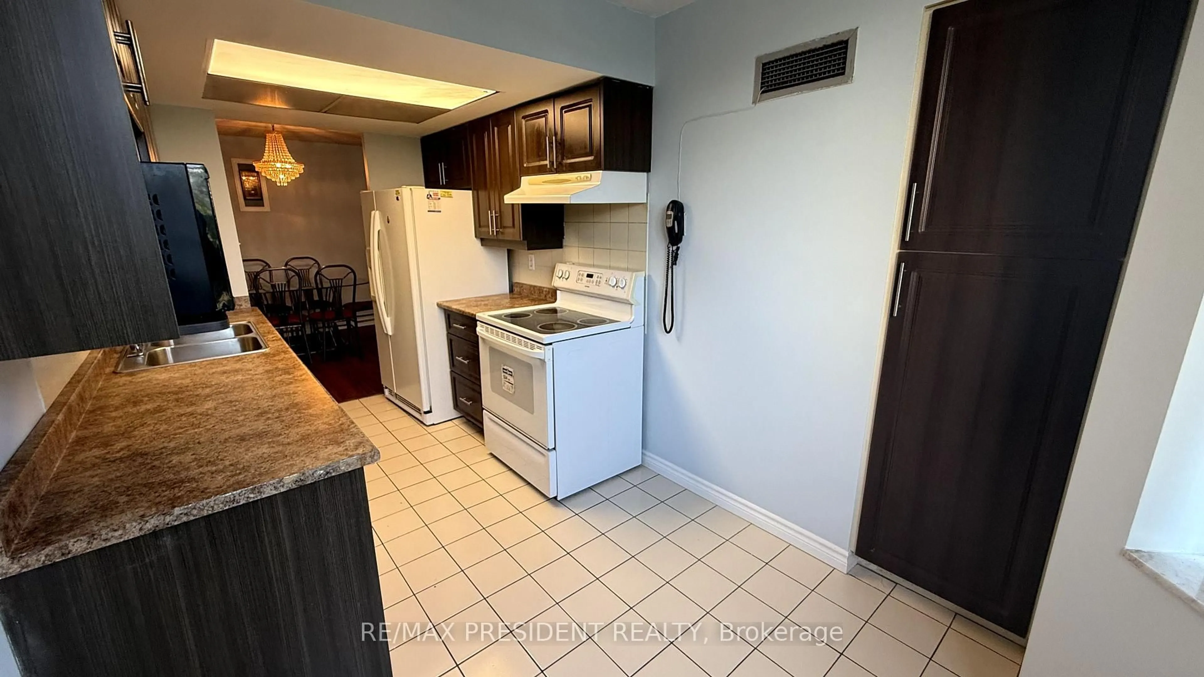 Standard kitchen, ceramic/tile floor for 30 Malta Ave #206, Brampton Ontario L6V 4A4