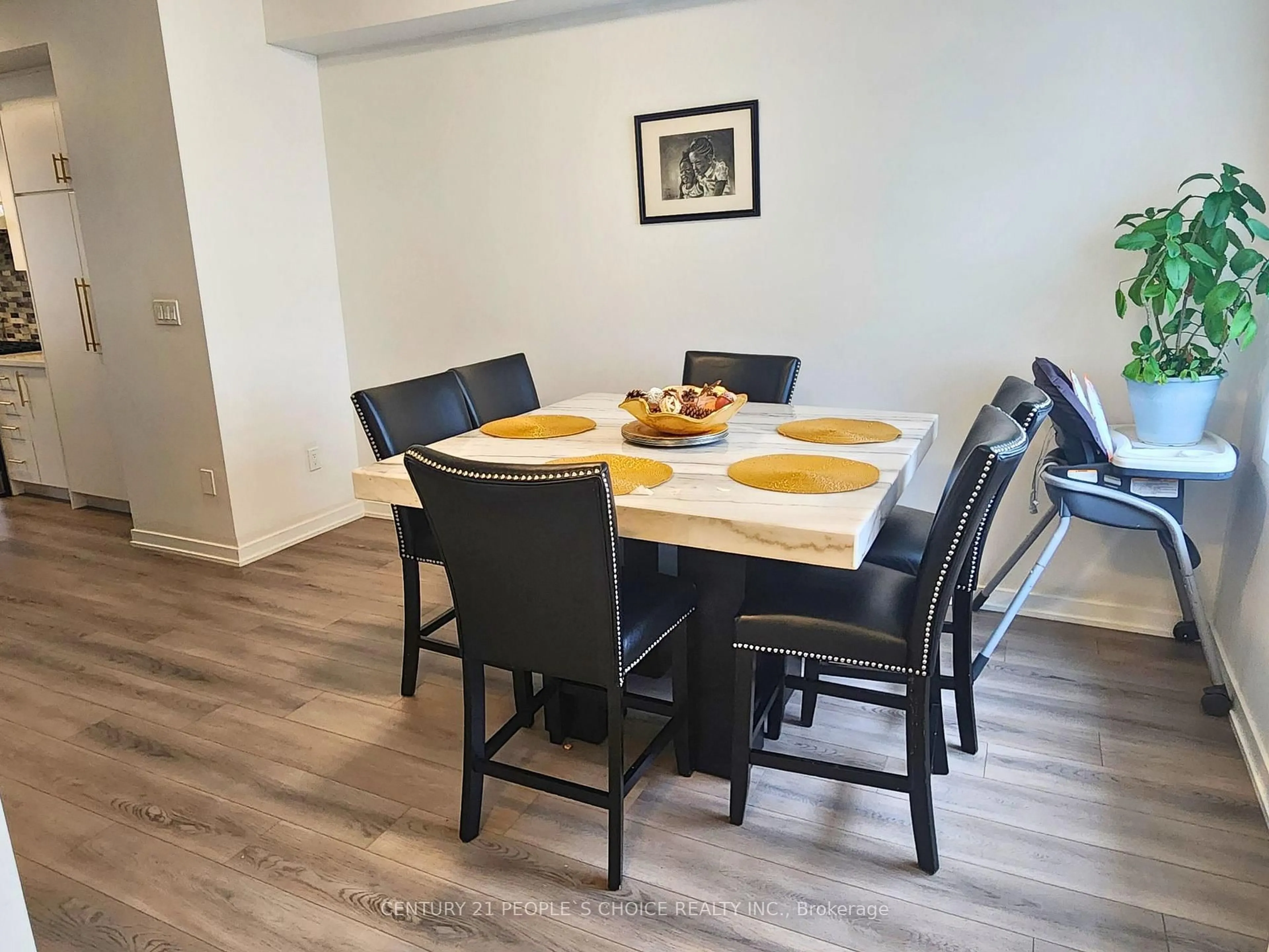 Dining room, wood/laminate floor for 44 Lambert Lane, Caledon Ontario L7E 4M4