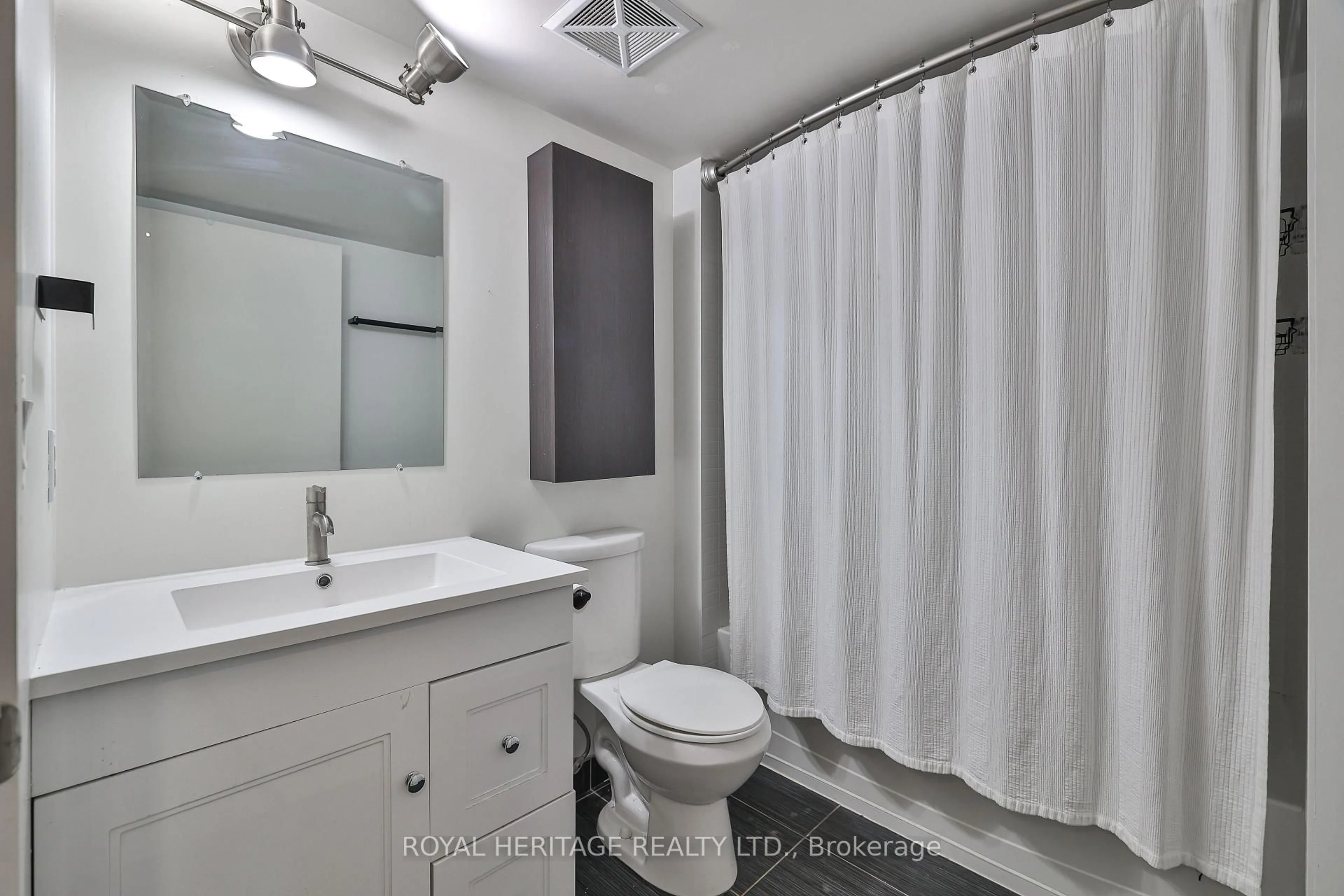 Standard bathroom, ceramic/tile floor for 38 Joe Shuster Way #104, Toronto Ontario M6K 0A5