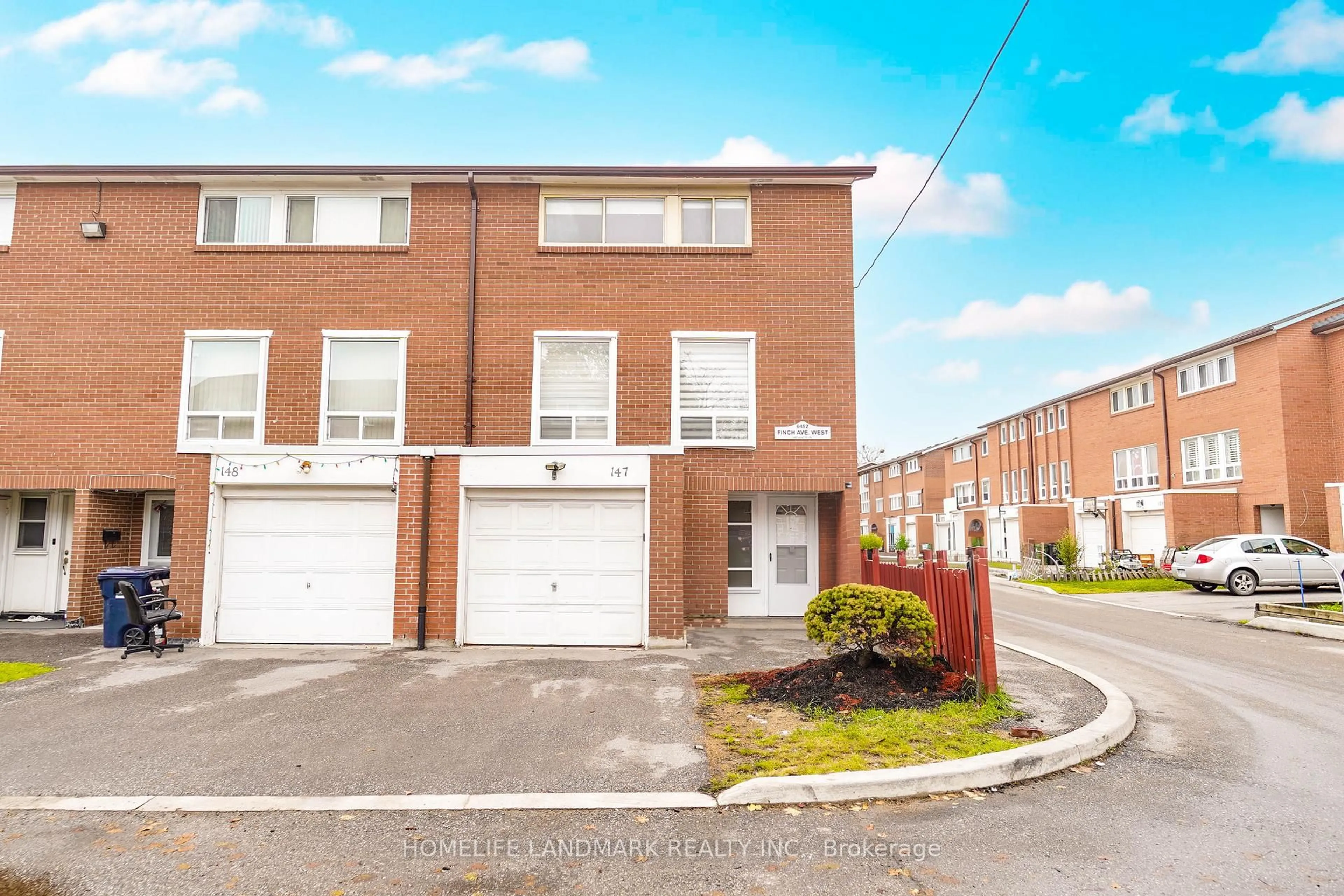 A pic from outside/outdoor area/front of a property/back of a property/a pic from drone, street for 6452 Finch Ave #147, Toronto Ontario M9V 1T4