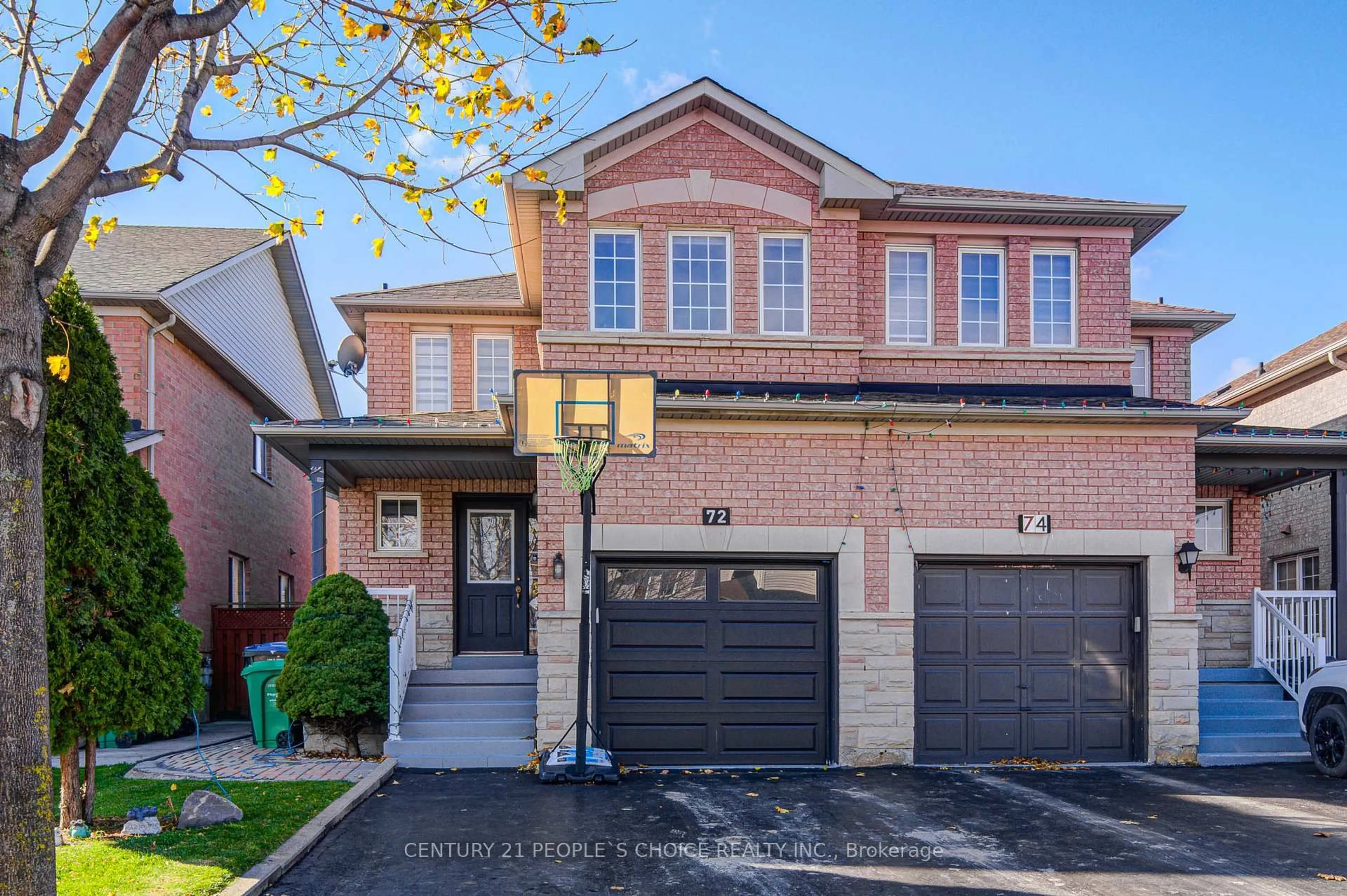 Home with brick exterior material, street for 72 Zia Dodda Cres, Brampton Ontario L6P 1J4