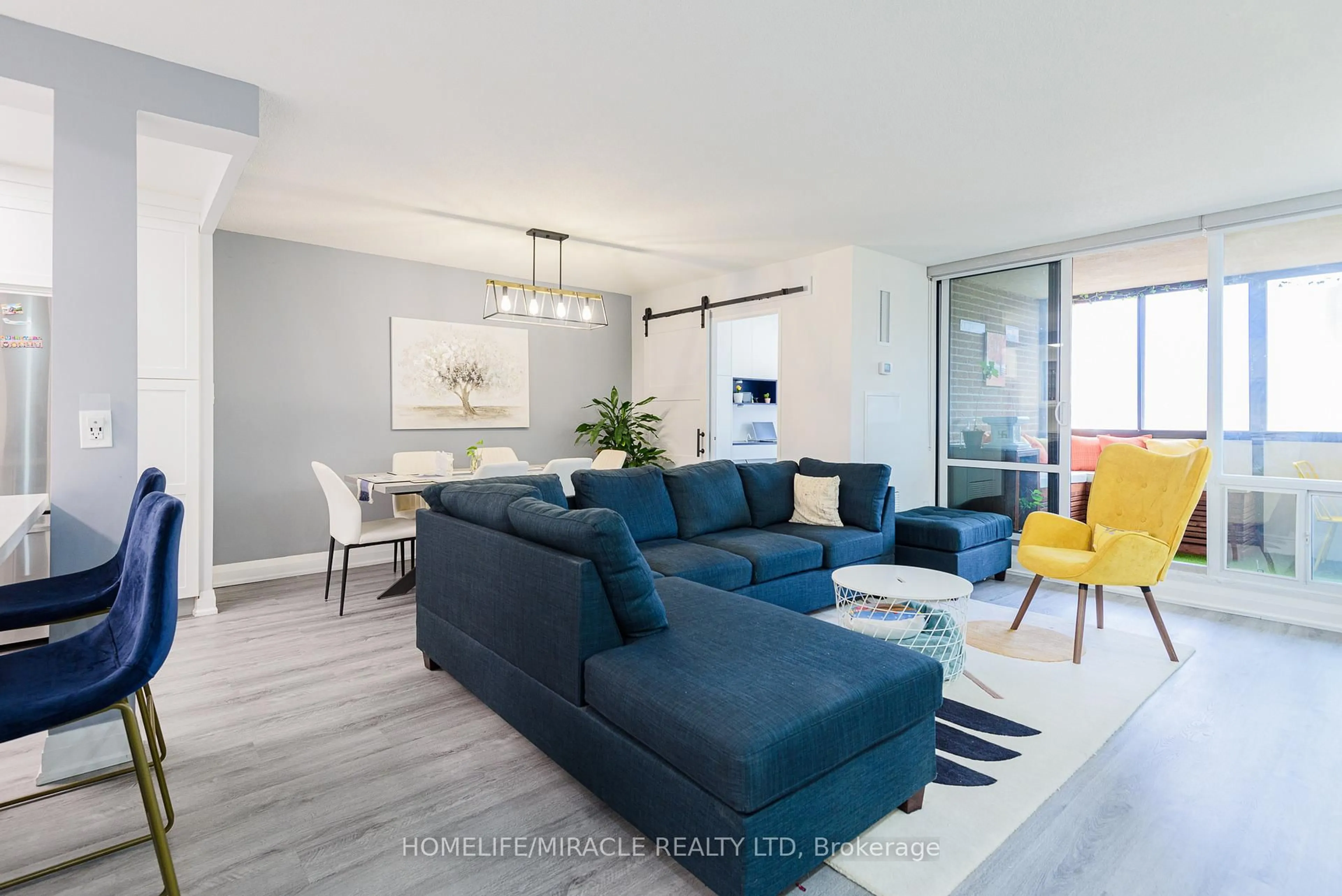 Living room with furniture, unknown for 714 The West Mall #1201, Toronto Ontario M9C 4X1