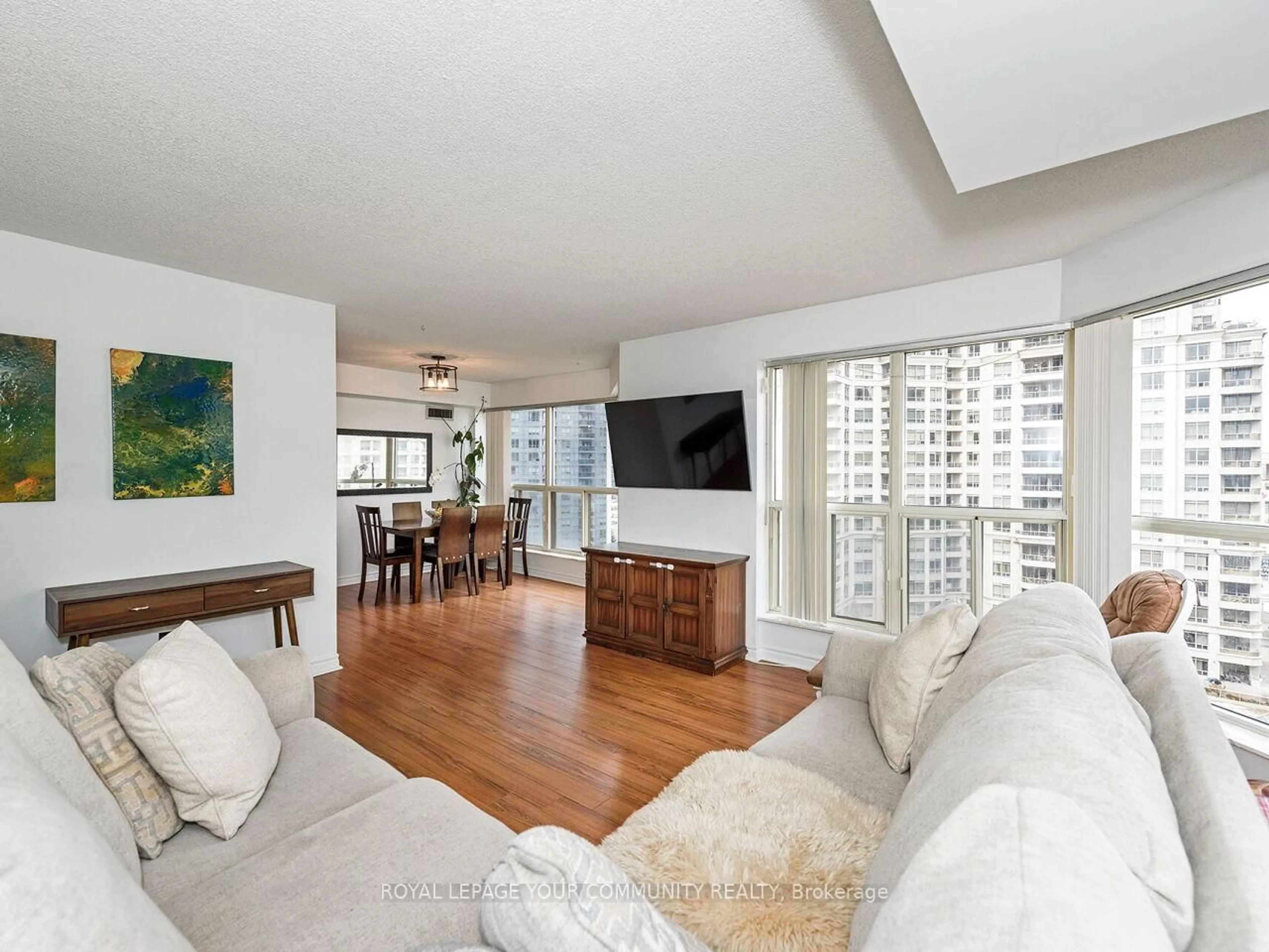 Living room with furniture, unknown for 325 Webb Dr #1109, Mississauga Ontario L5B 3Z9