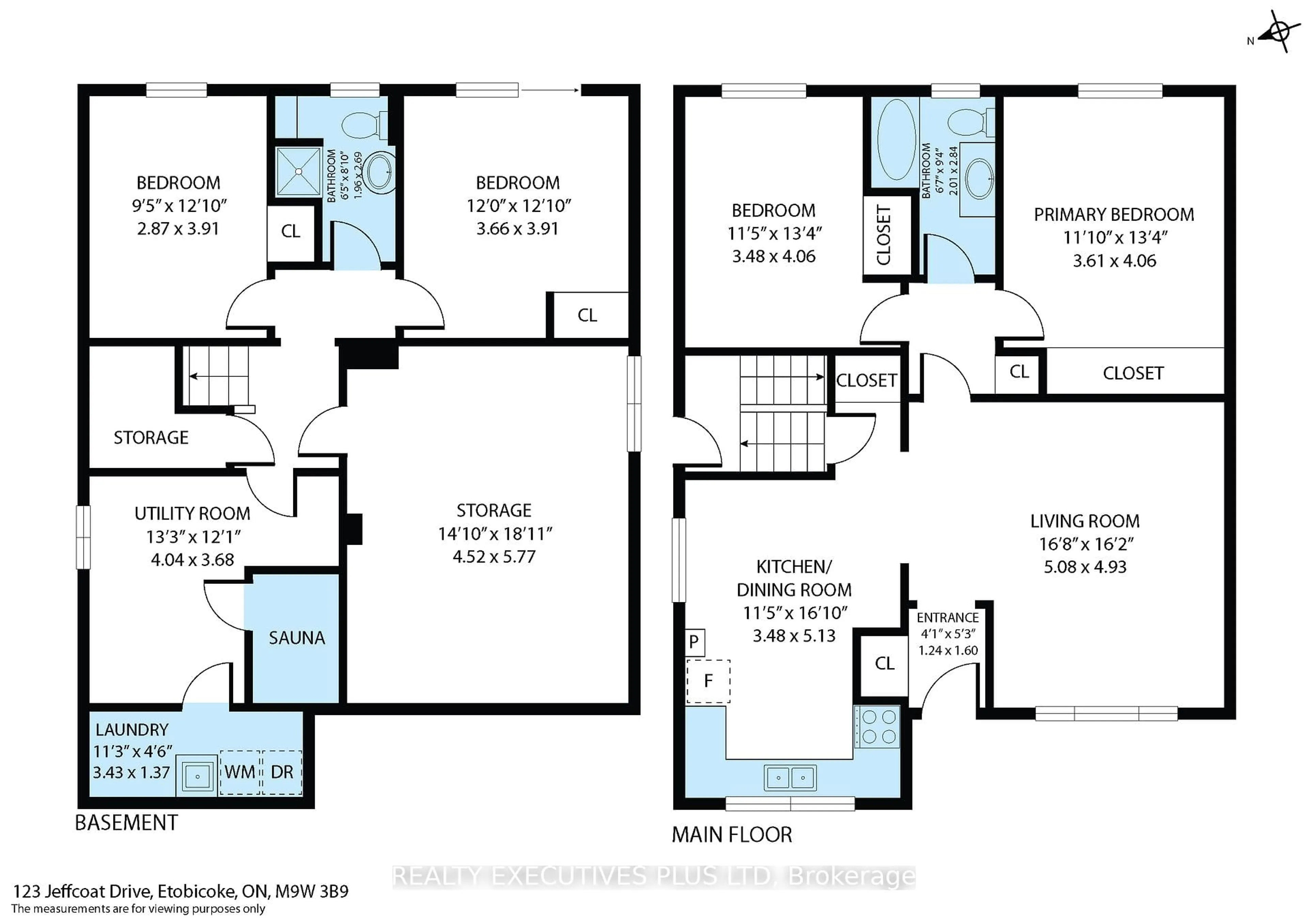 Floor plan for 123 Jeffcoat Dr, Toronto Ontario M9W 3B9