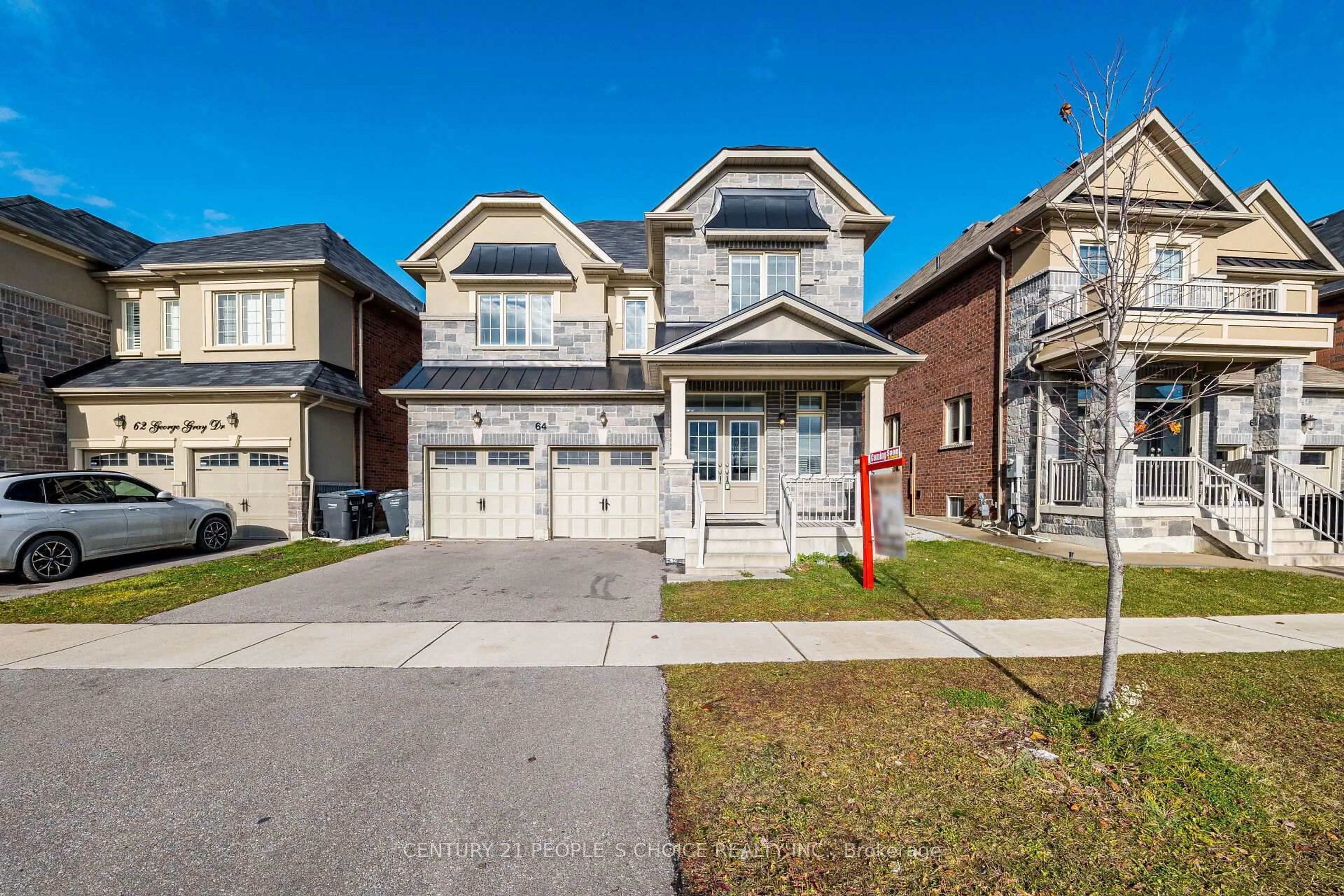 Home with brick exterior material, street for 64 George Gray Dr, Brampton Ontario L6R 4B4