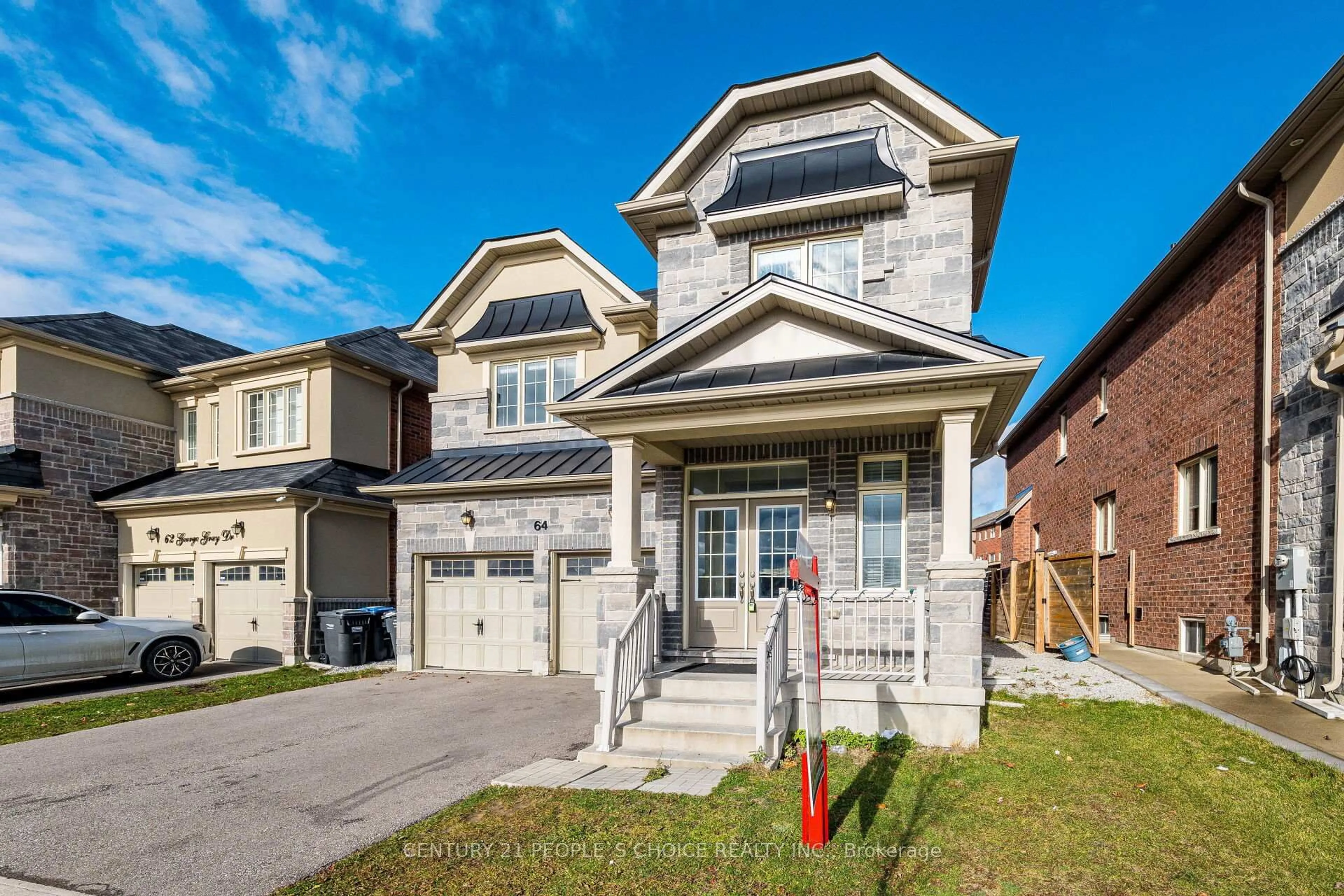 Home with brick exterior material, street for 64 George Gray Dr, Brampton Ontario L6R 4B4