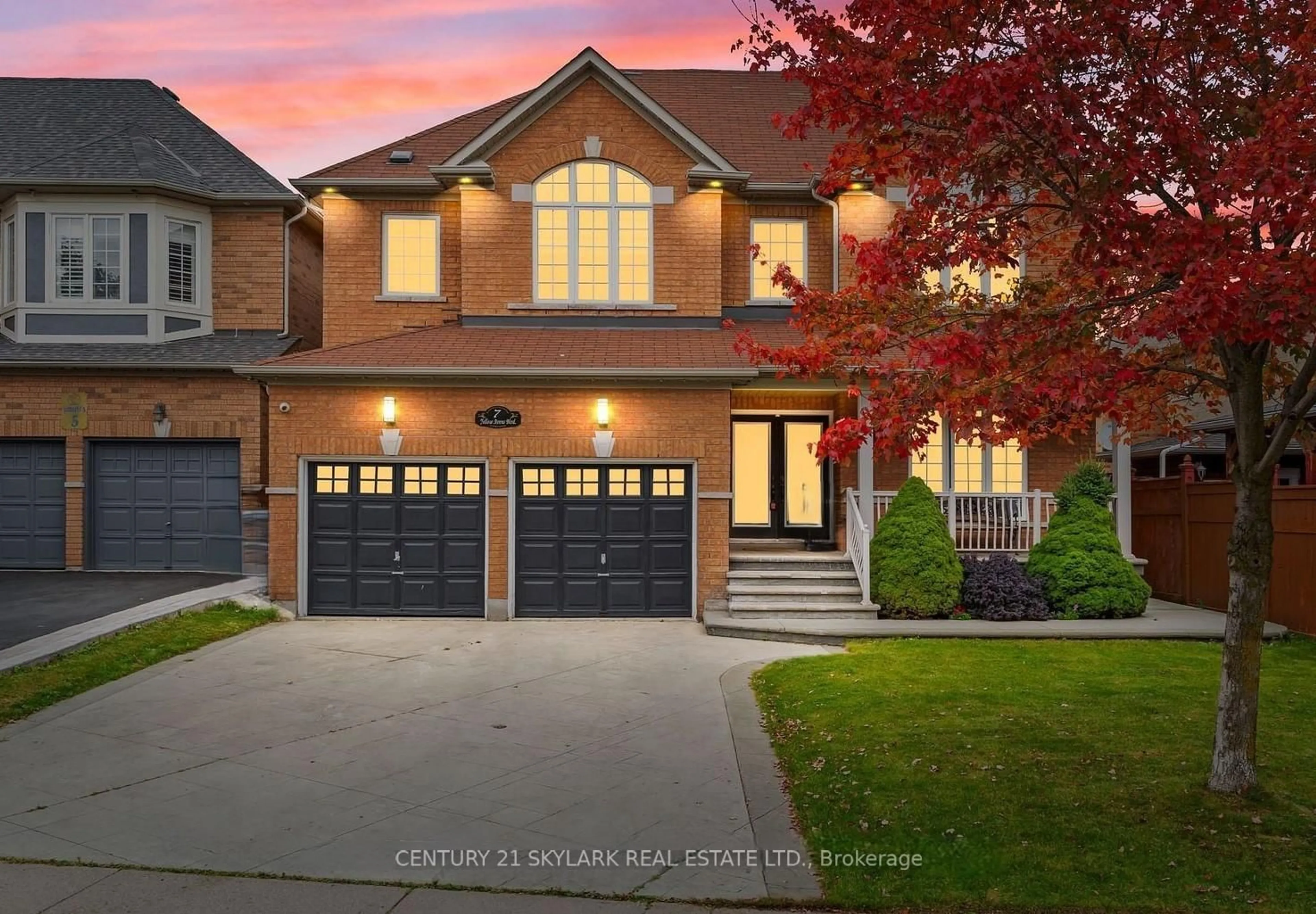 Home with brick exterior material, street for 7 Yellow Avens Blvd, Brampton Ontario L6R 0K5