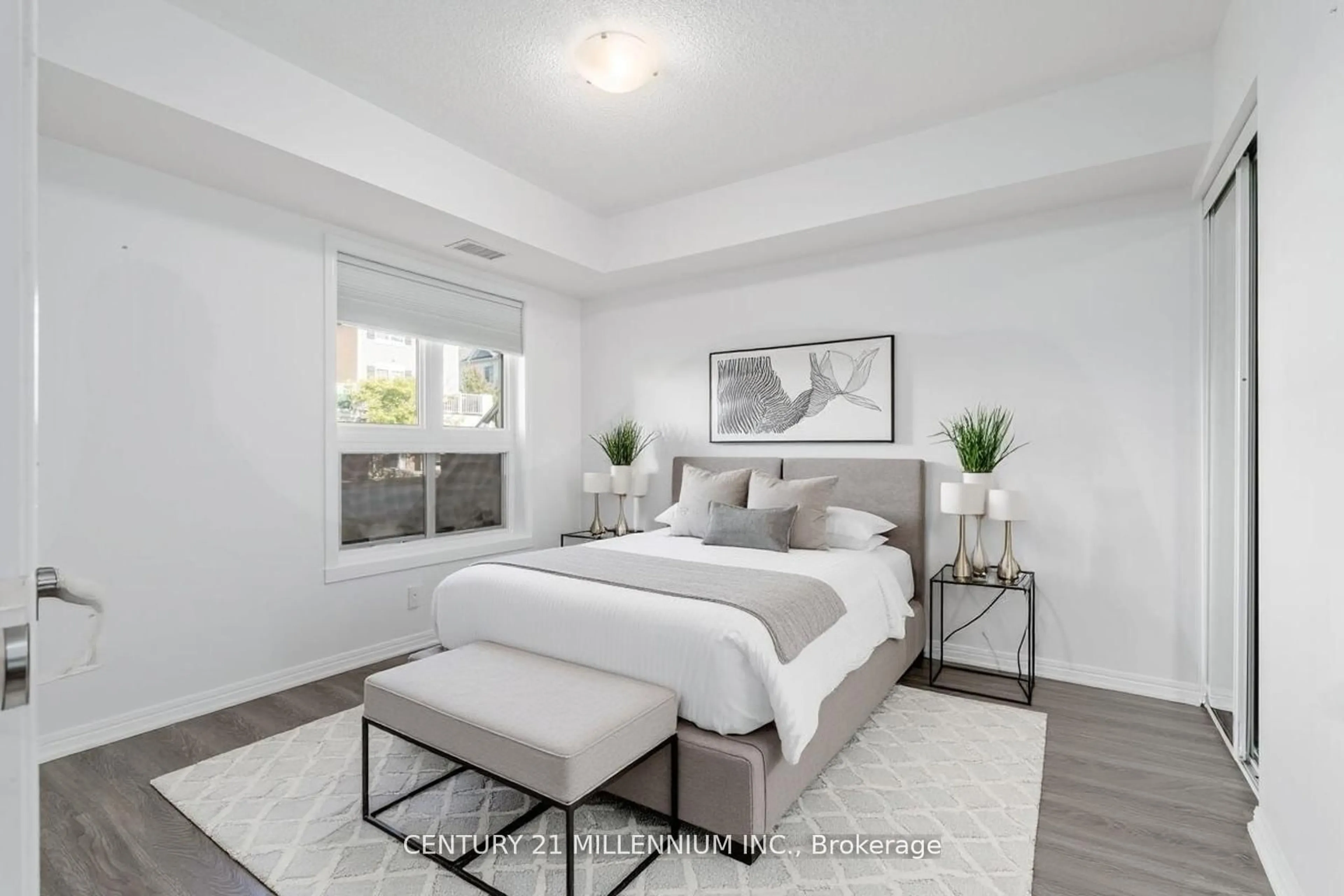 Bedroom with bed, unknown for 1045 Nadalin Hts #111, Milton Ontario L9T 8R5