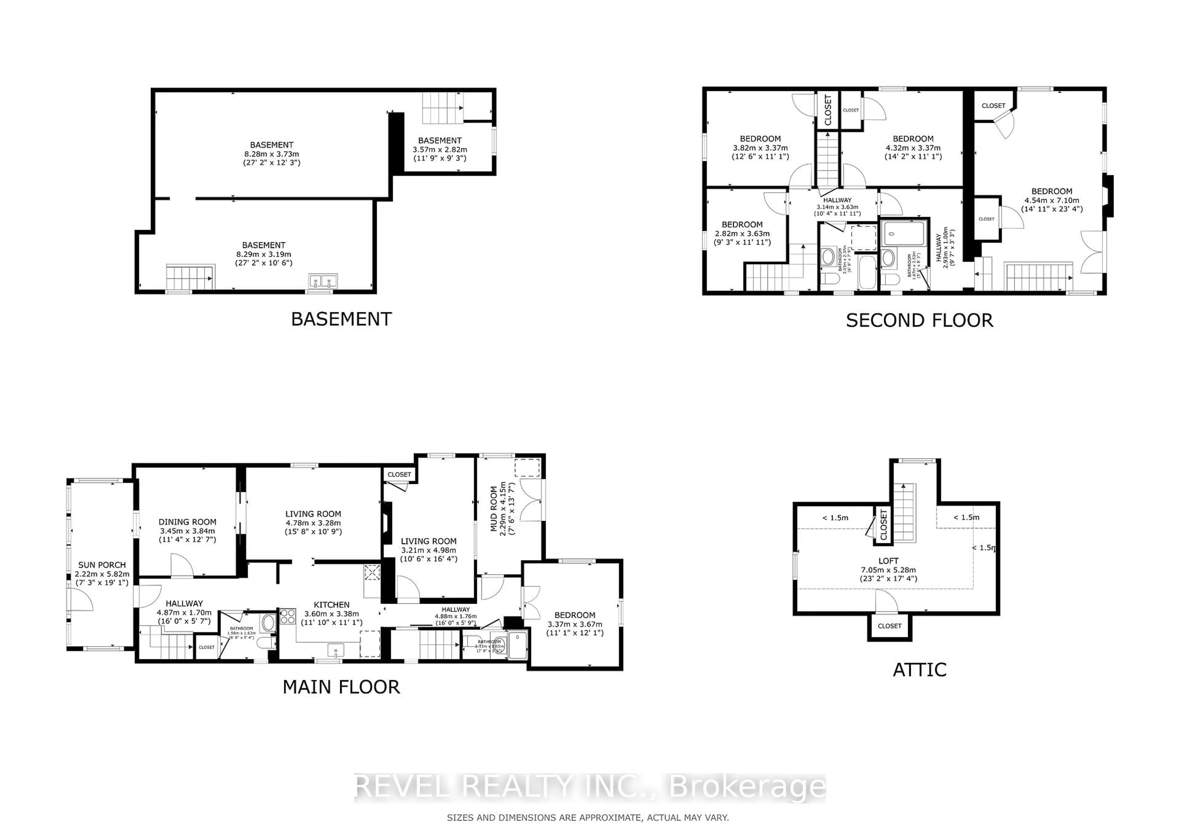 Floor plan for 60 Rosedale Ave, Brampton Ontario L6X 1K1
