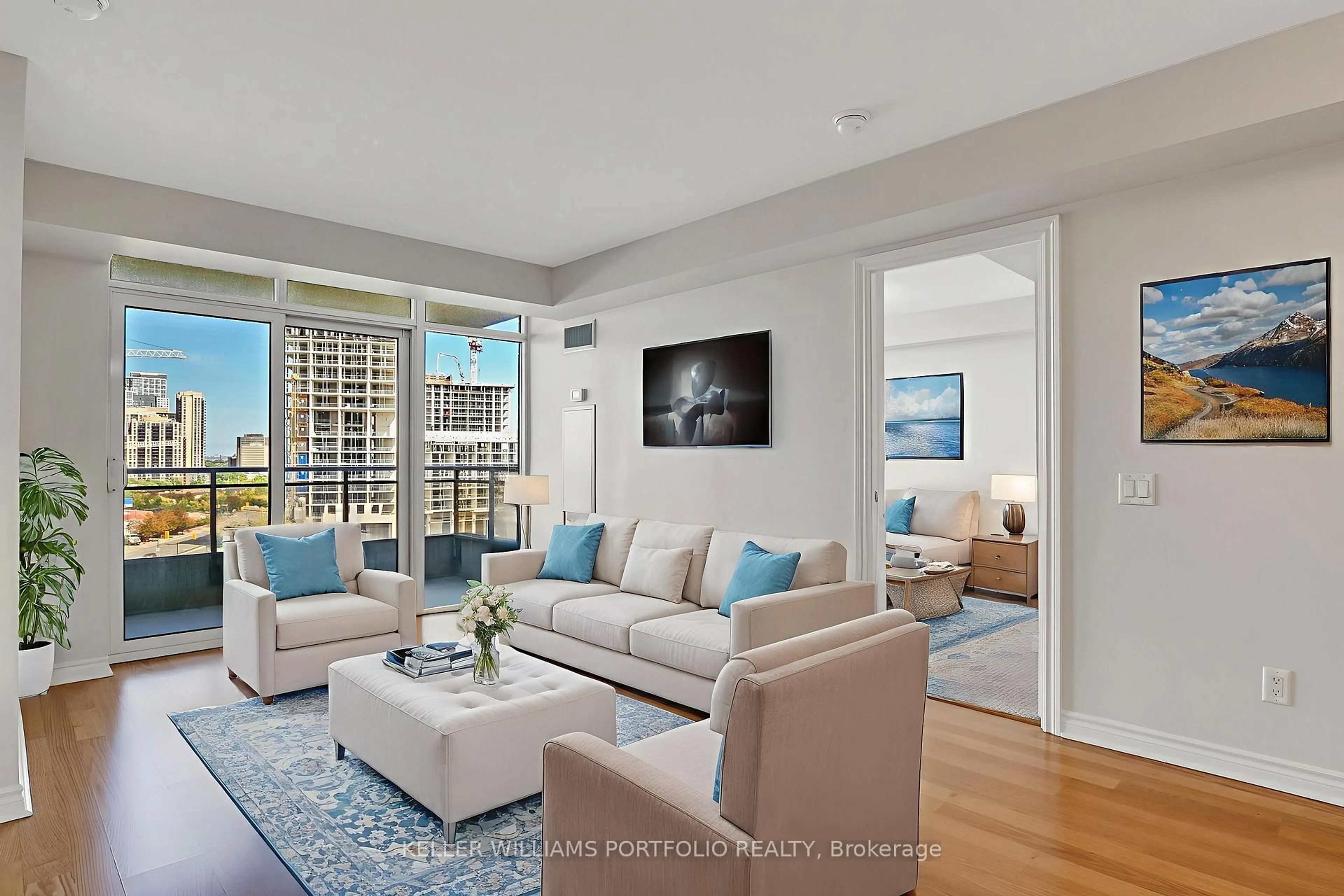 Living room with furniture, unknown for 5229 Dundas St #707, Toronto Ontario M9B 6L9