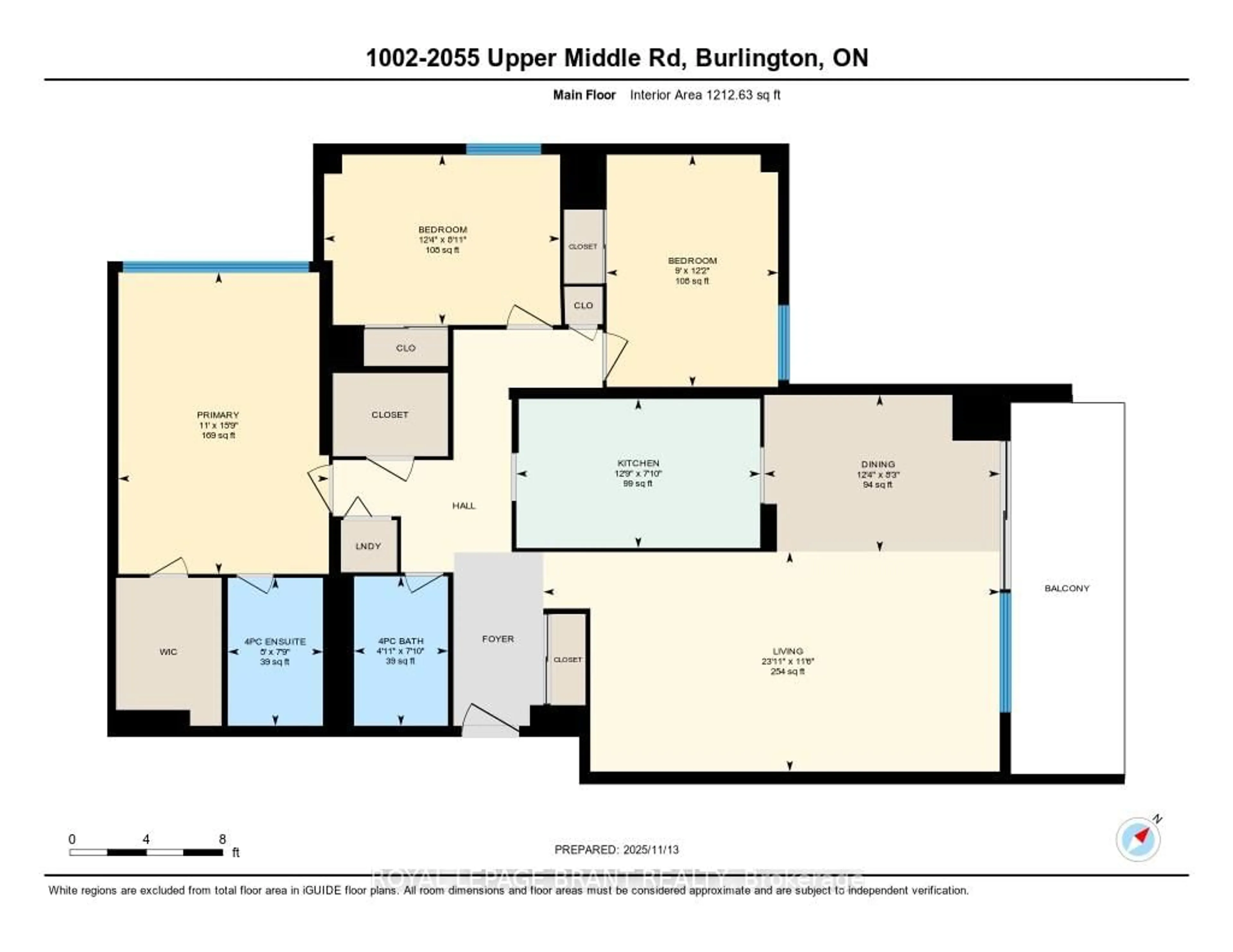 Floor plan for 2055 Upper Middle Rd #1002, Burlington Ontario L7P 3P4