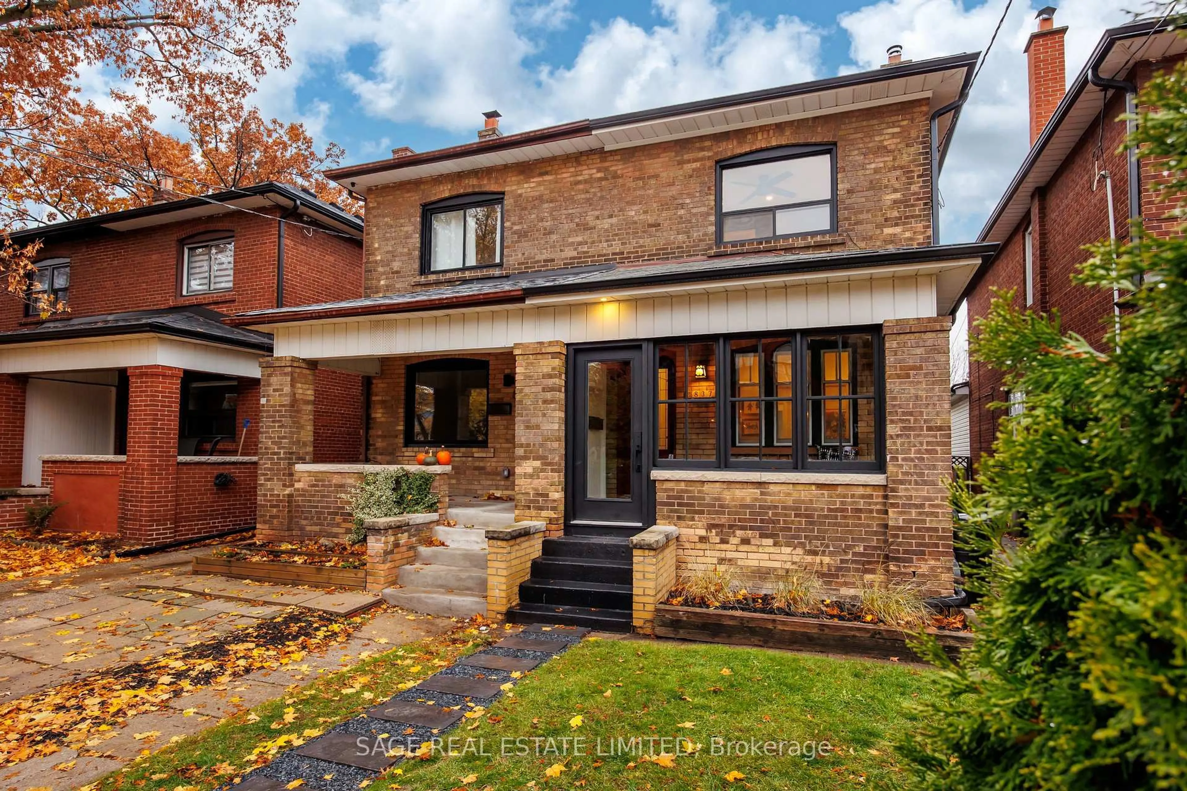 Home with brick exterior material, street for 837 Windermere Ave, Toronto Ontario M6S 3M5