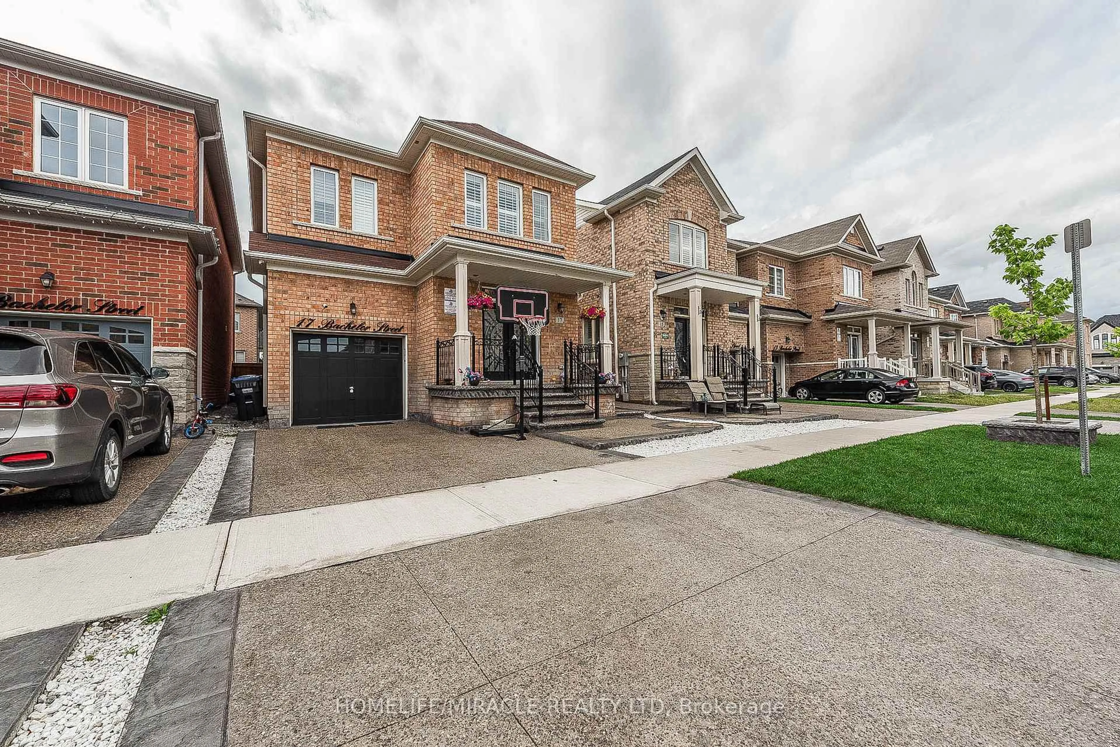 Home with brick exterior material, street for 17 Bachelor St, Brampton Ontario L7A 5B1