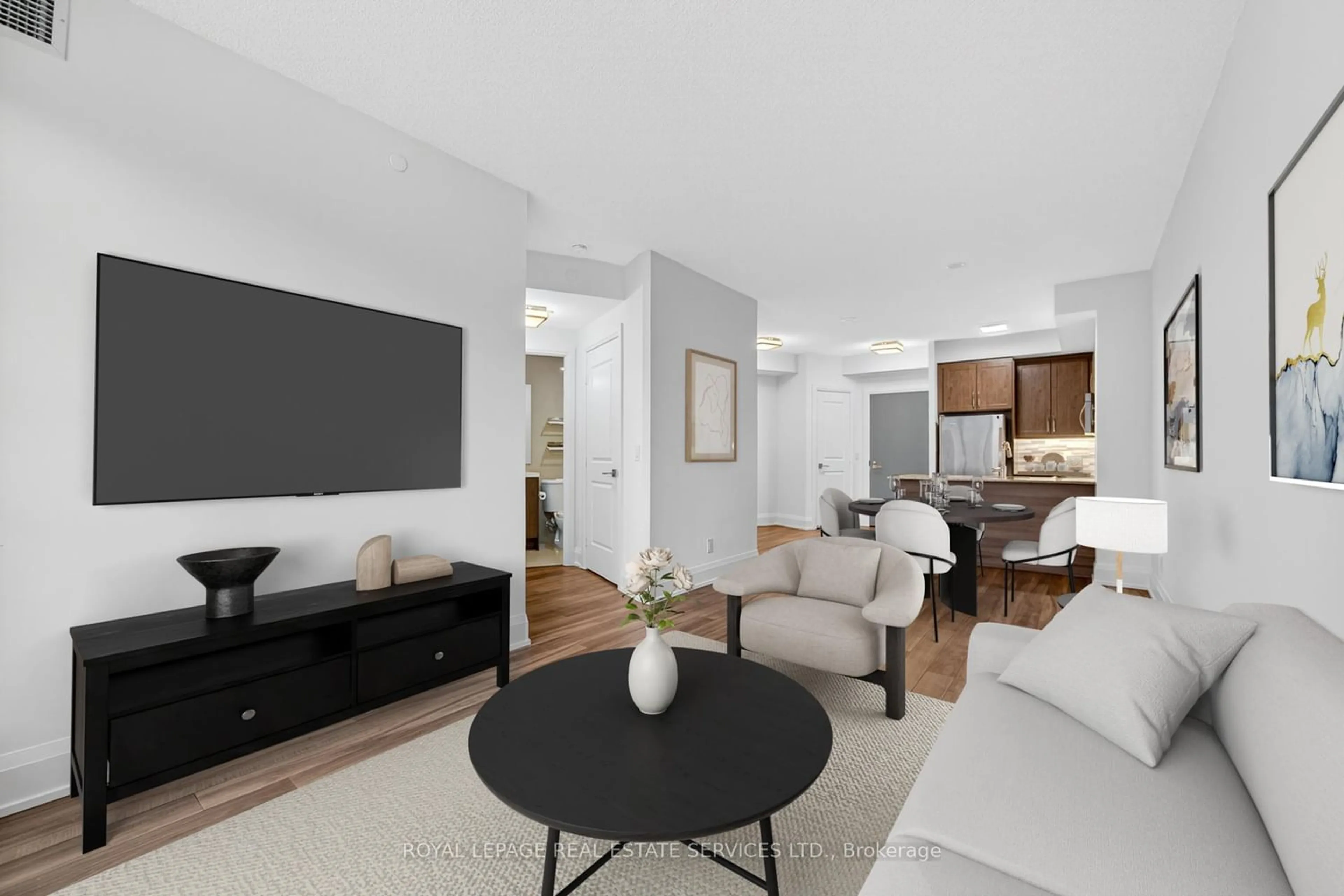 Living room with furniture, unknown for 1 Old Mill Dr #308, Toronto Ontario M6S 0A1