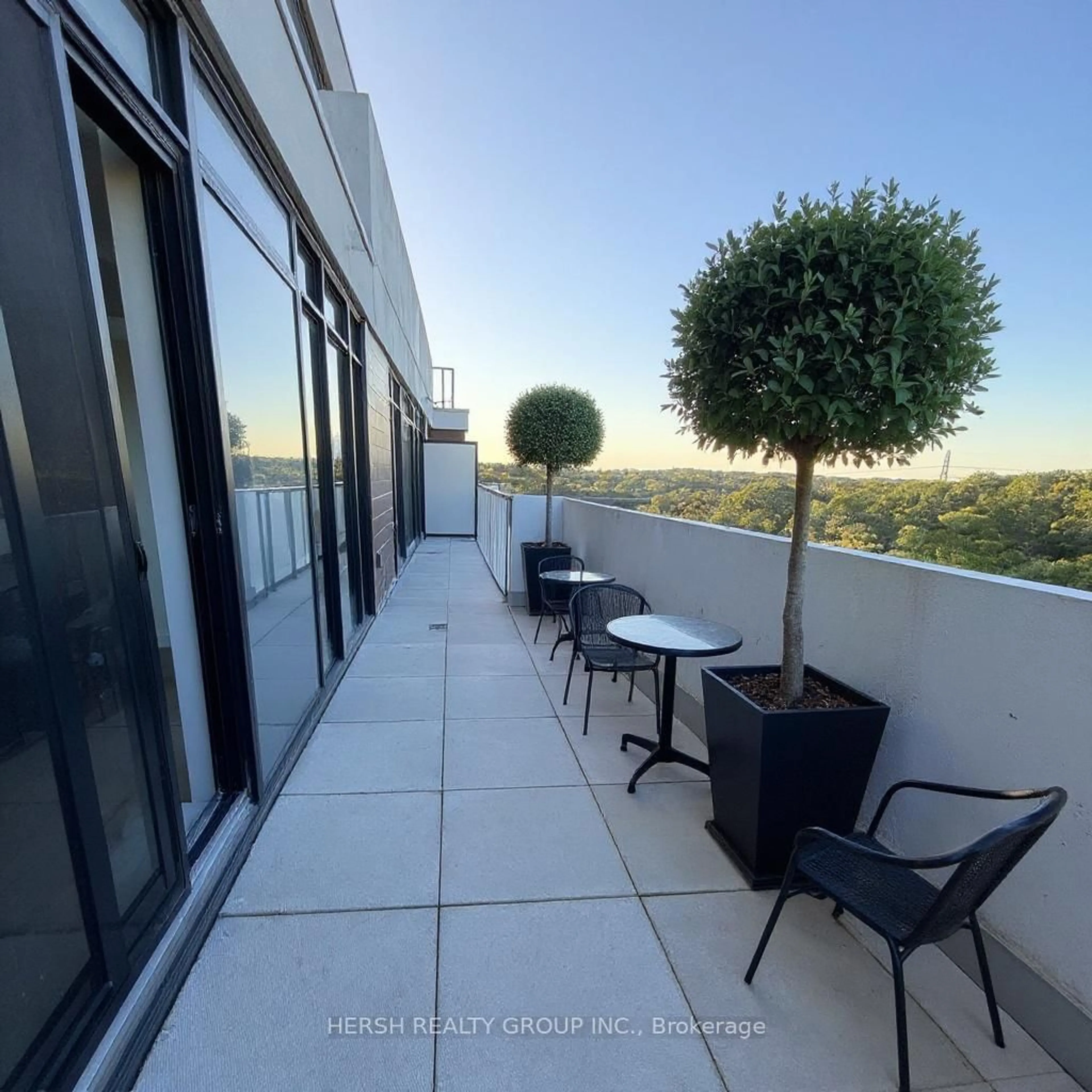 Balcony in the apartment, city buildings view from balcony for 160 Kingsway Cres #707, Toronto Ontario M8X 2S4