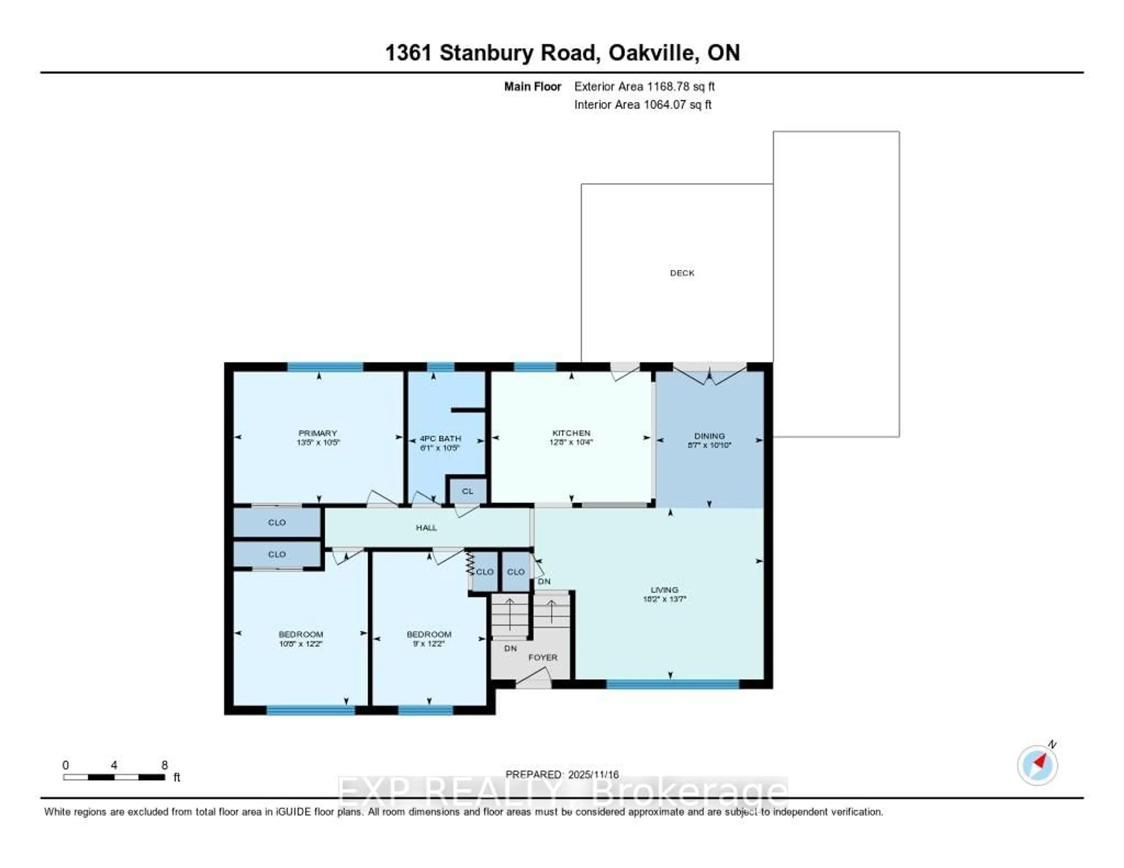 Floor plan for 1361 Stanbury Rd, Oakville Ontario L6L 2J5