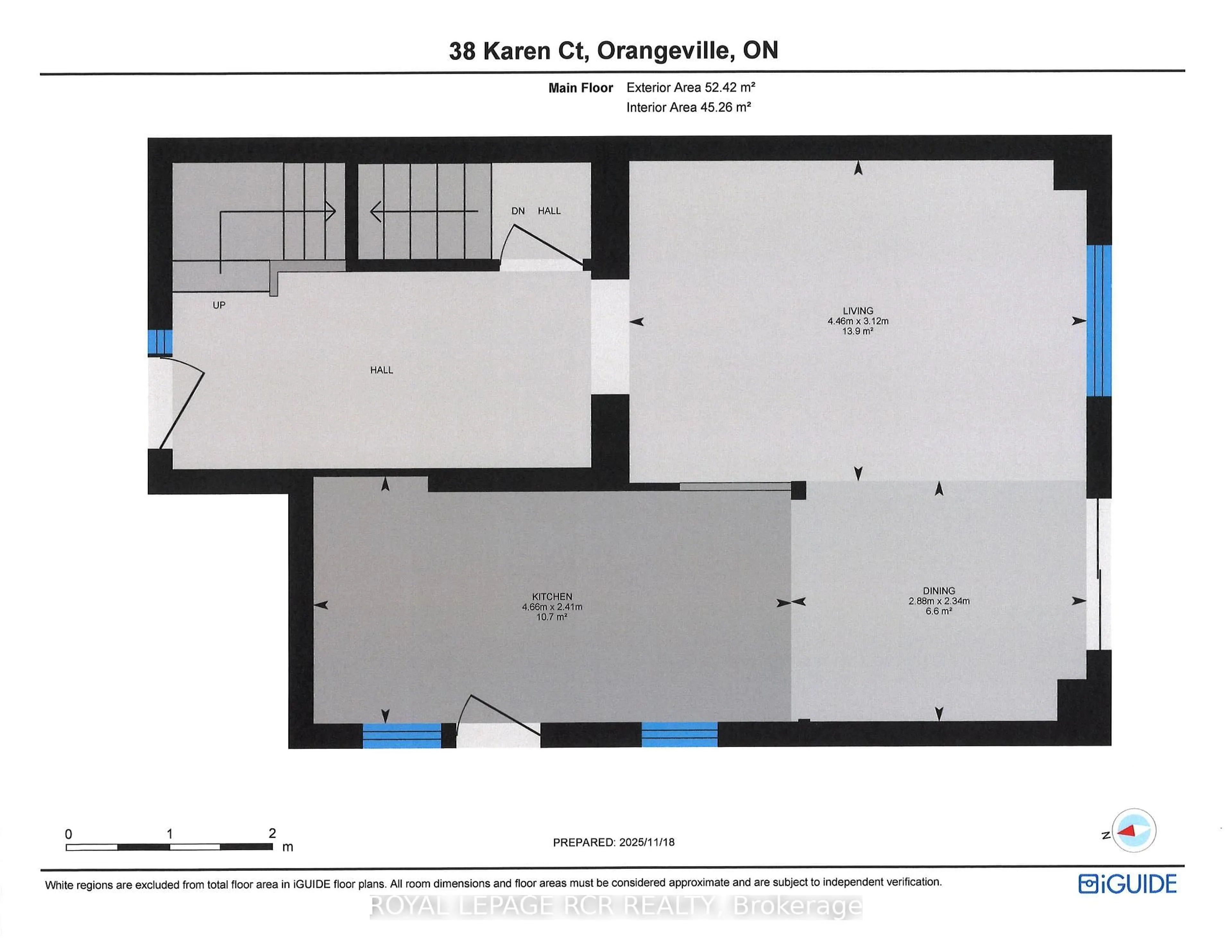 Floor plan for 38 Karen Crt, Orangeville Ontario L9W 3S3