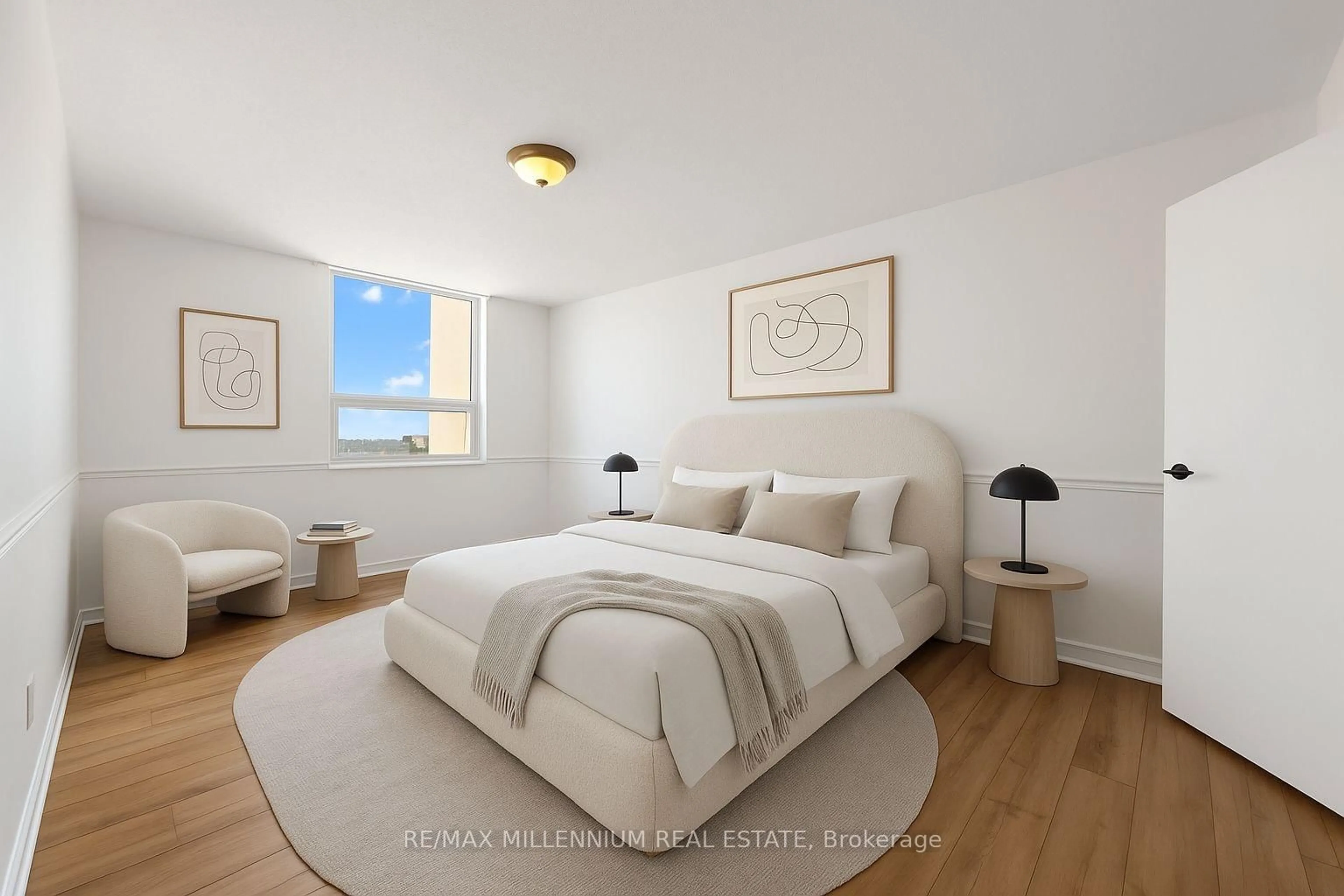 Bedroom with bed, unknown for 362 The East Mall #1907, Toronto Ontario M9B 6C4