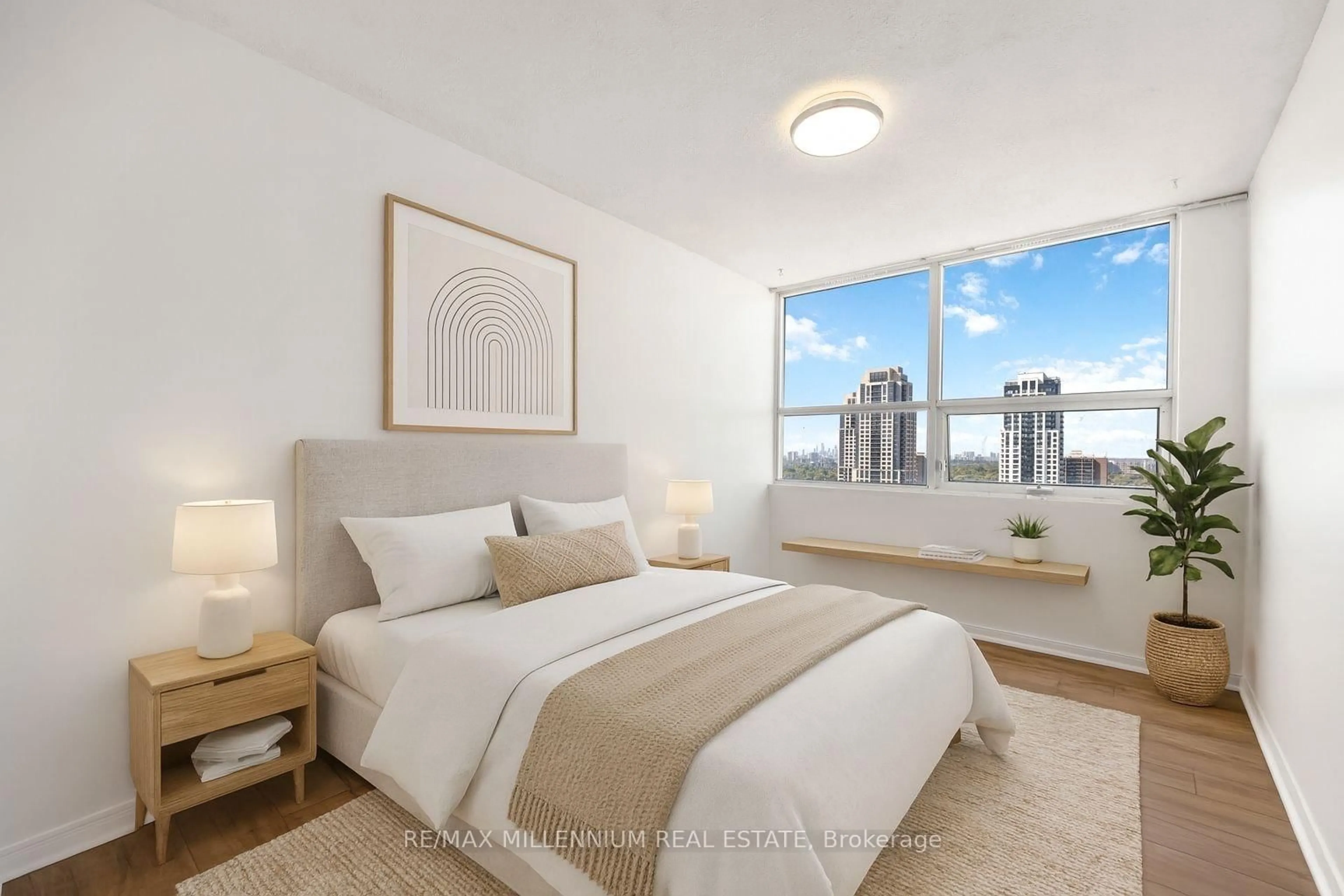 Bedroom with bed, unknown for 362 The East Mall #1907, Toronto Ontario M9B 6C4