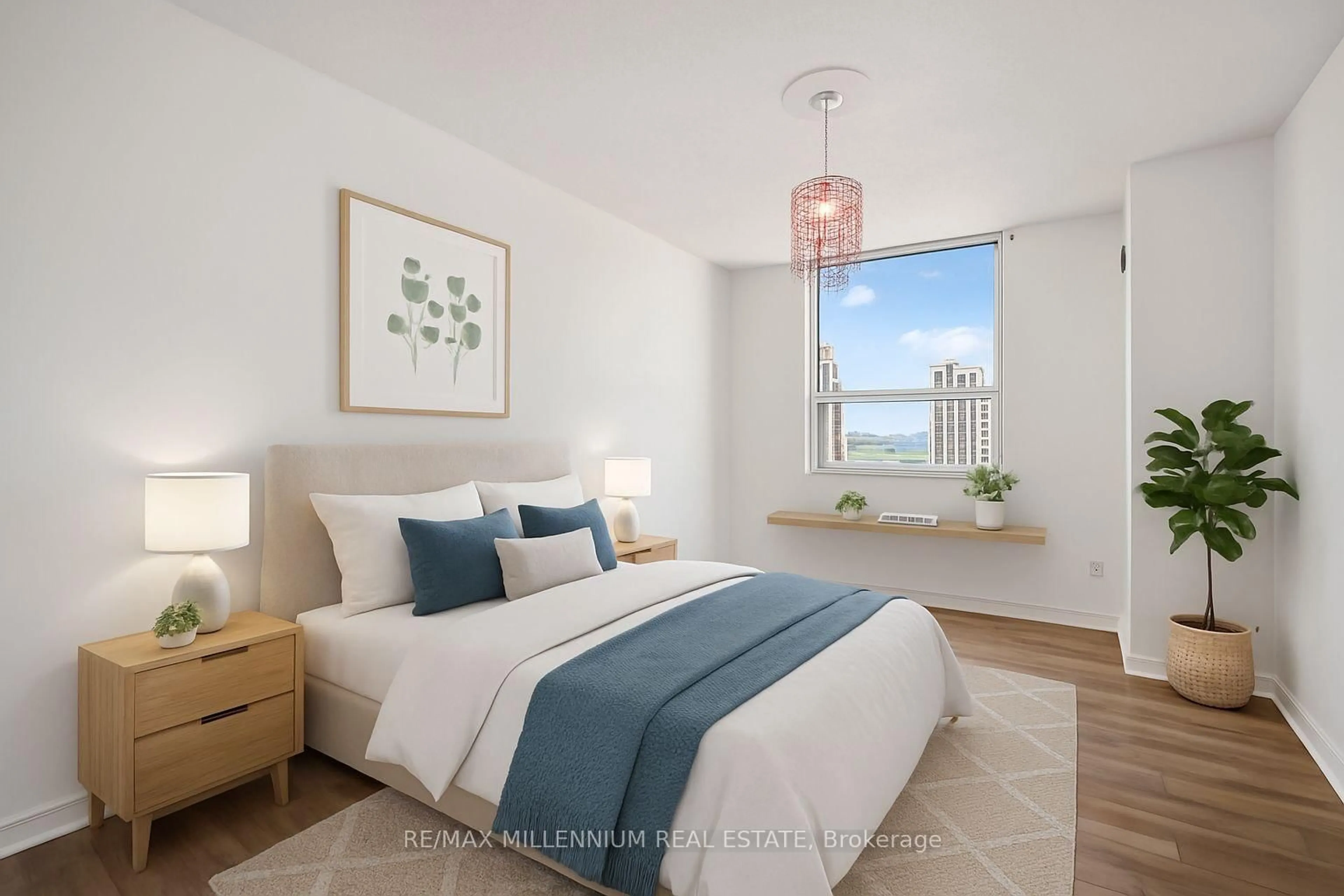 Bedroom with bed, unknown for 362 The East Mall #1907, Toronto Ontario M9B 6C4