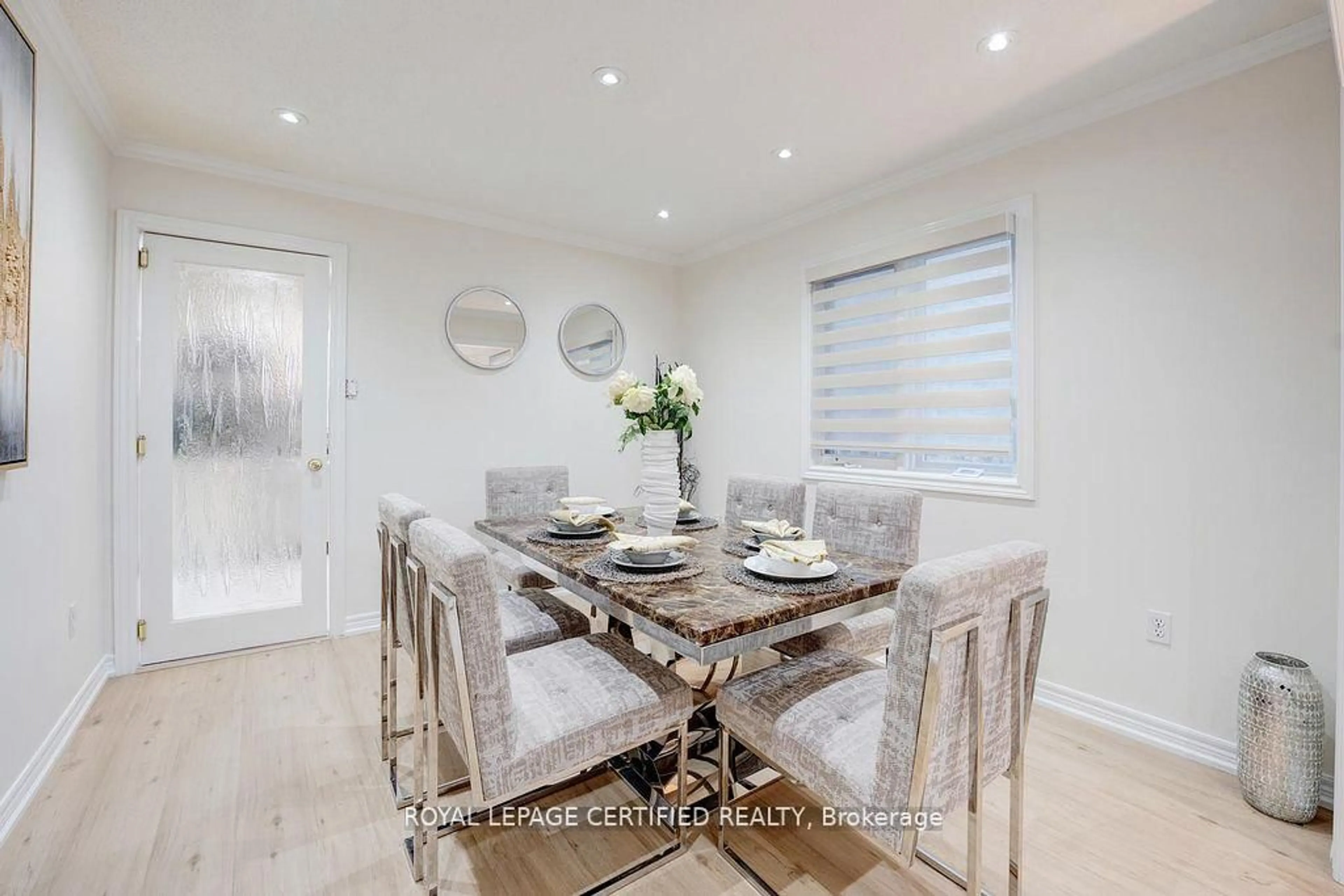 Dining room, wood/laminate floor for 111 Letty Ave, Brampton Ontario L6Y 5E1