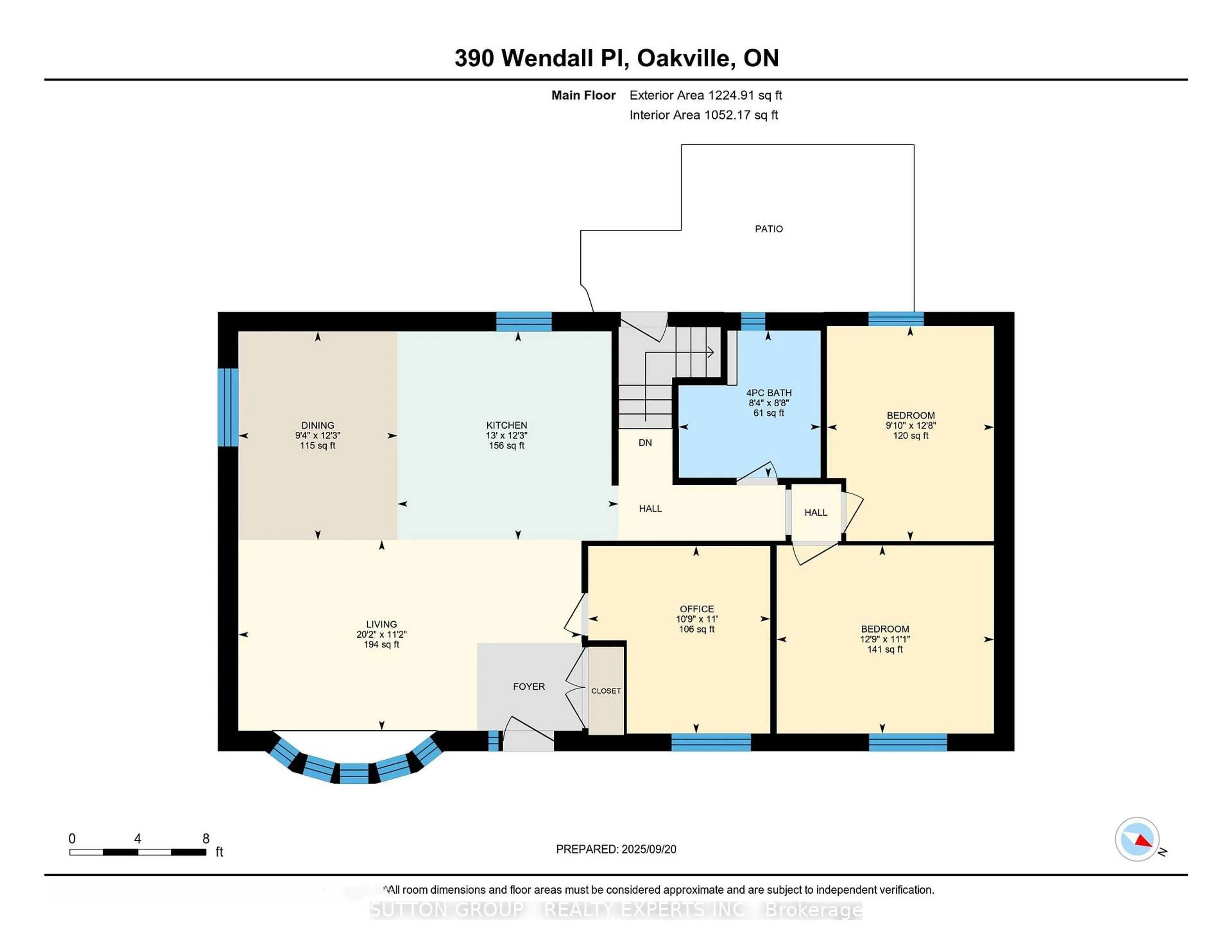 Floor plan for 390 Wendall Pl, Oakville Ontario L6K 2M1