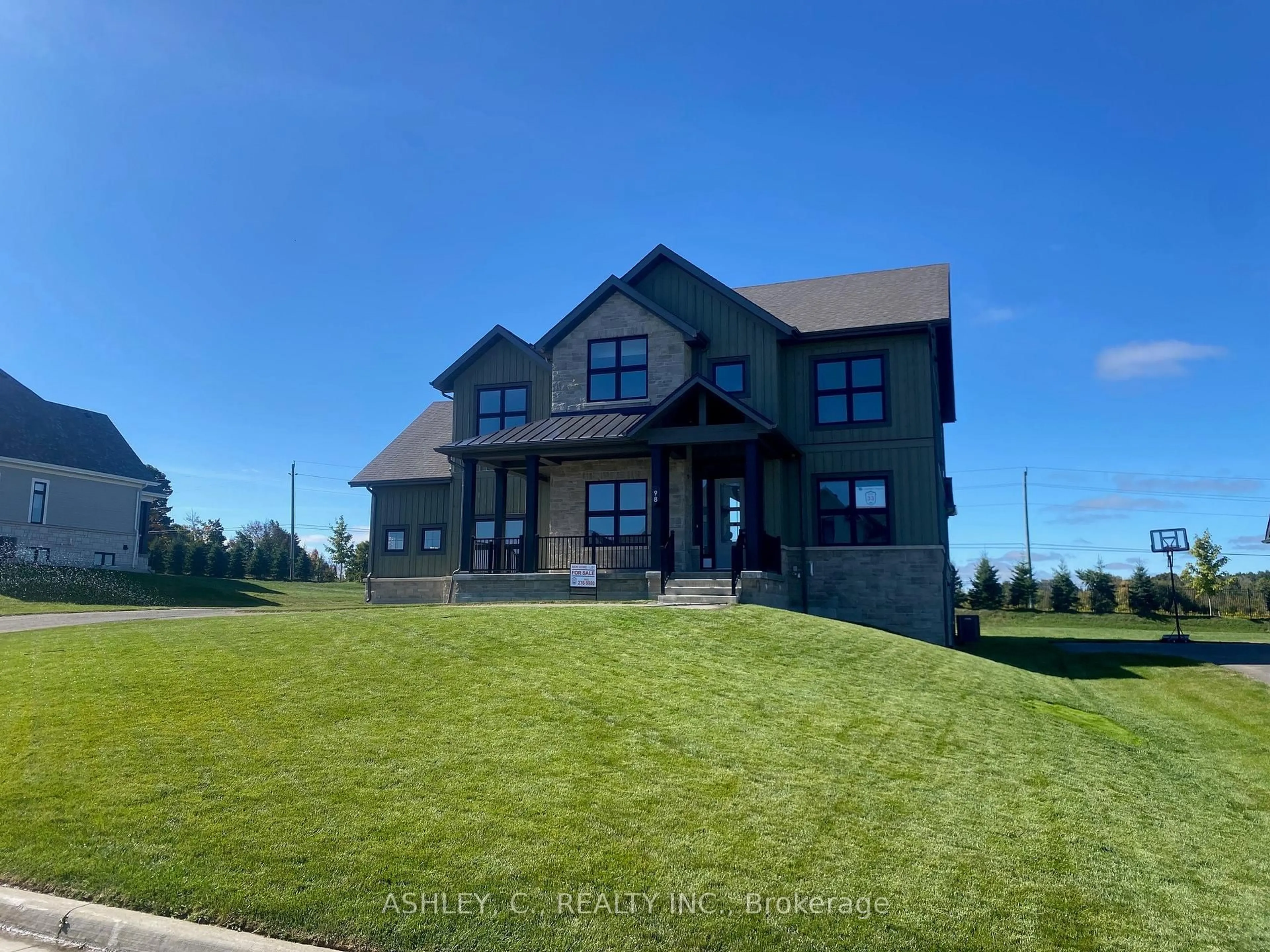 A pic from outside/outdoor area/front of a property/back of a property/a pic from drone, unknown for 98 William Crisp Dr, Caledon Ontario L7K 2R7