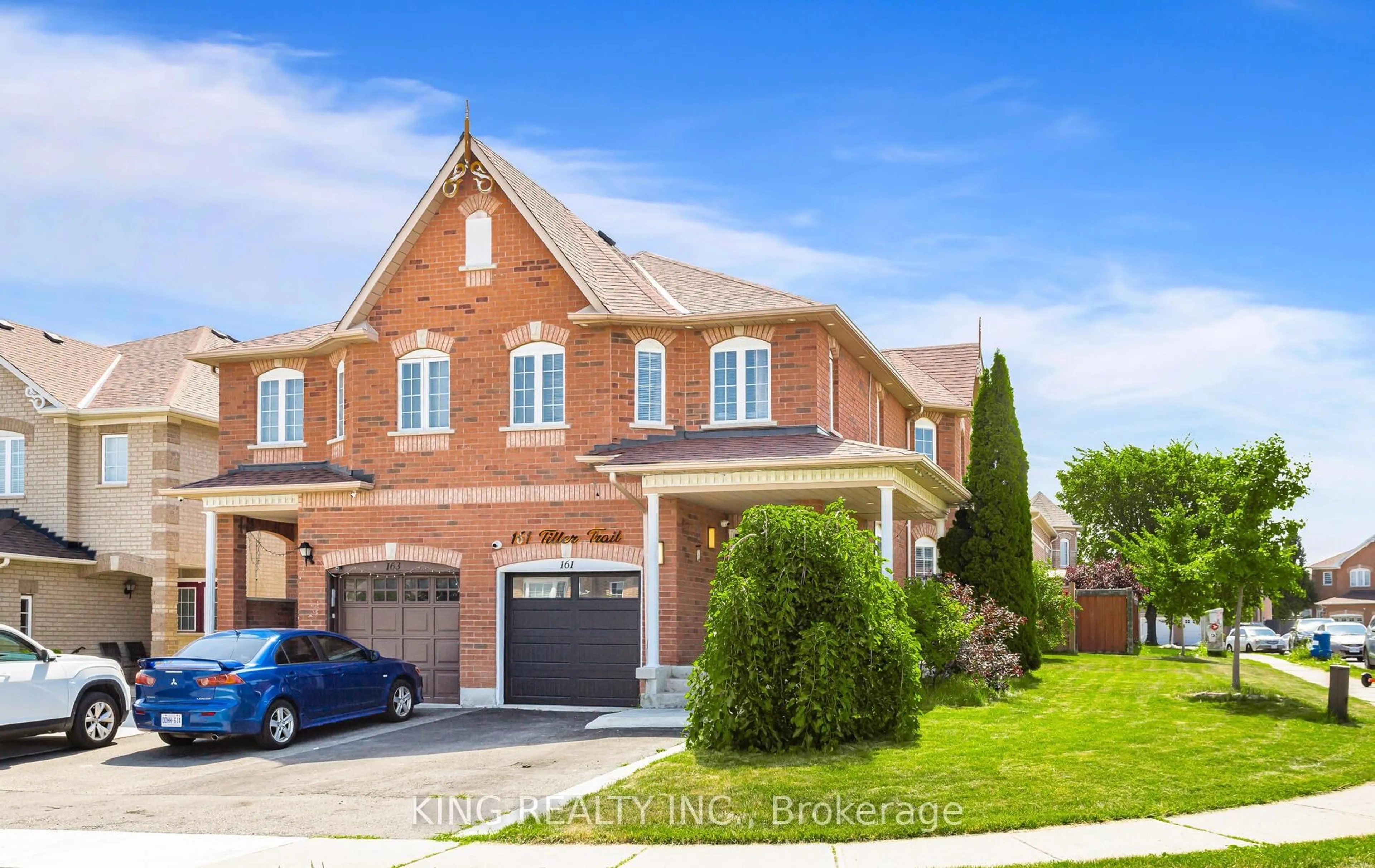 Home with brick exterior material, street for 161 Tiller Tr, Brampton Ontario L6X 4S9