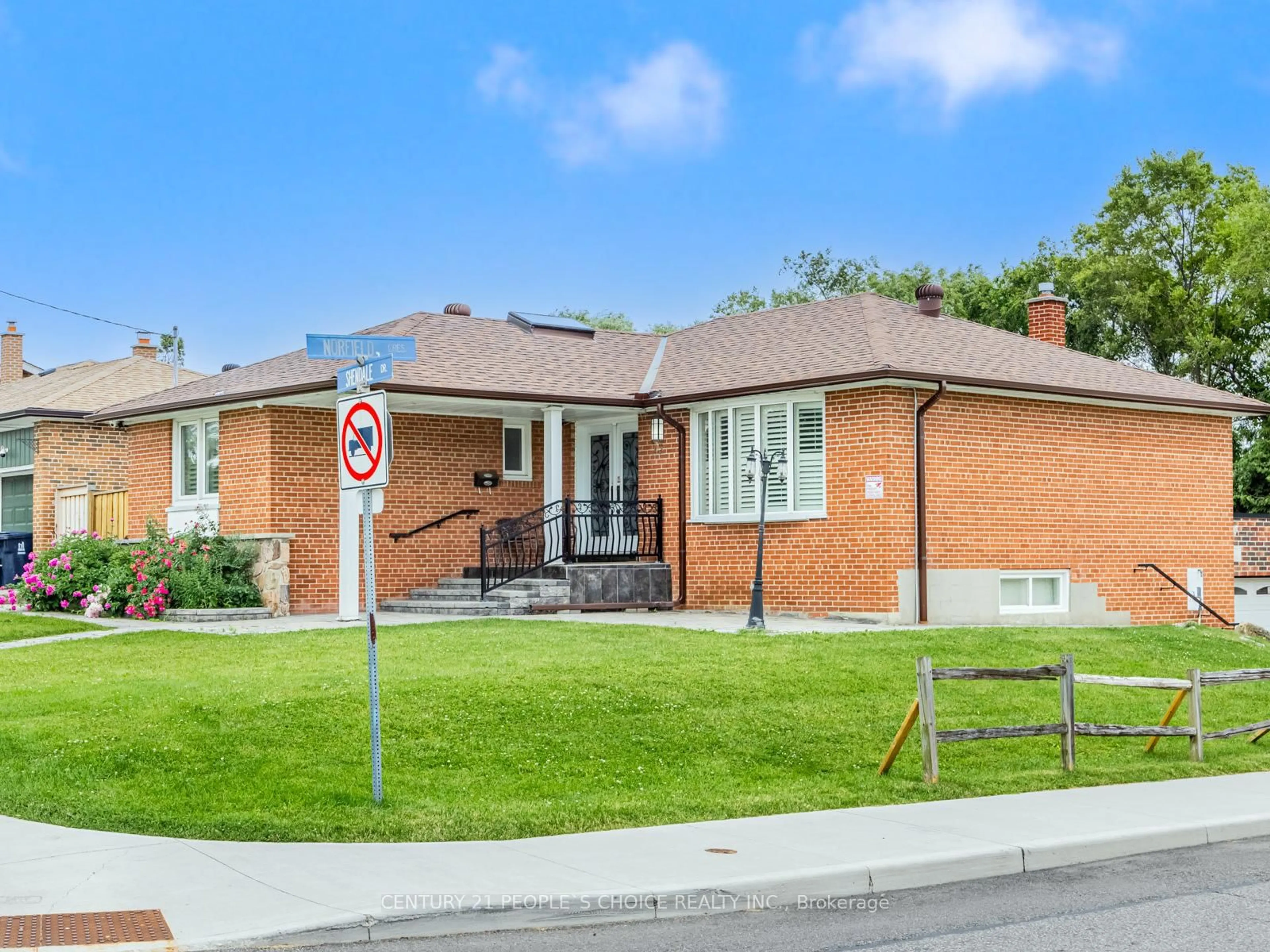 Home with brick exterior material, street for 43 Shendale Dr, Toronto Ontario M9W 2B4