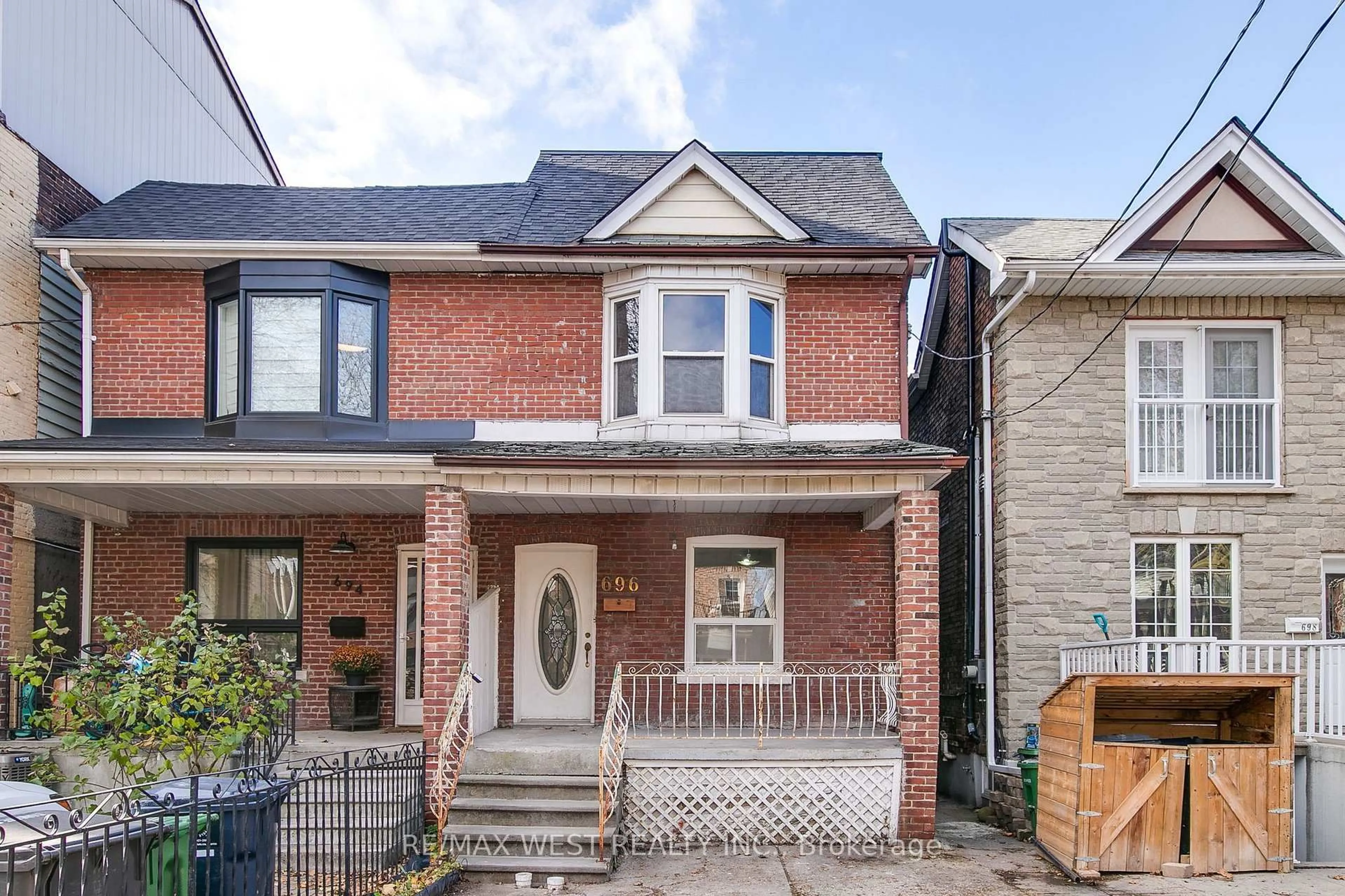Home with brick exterior material, street for 696 St Clarens Ave, Toronto Ontario M6H 3X1