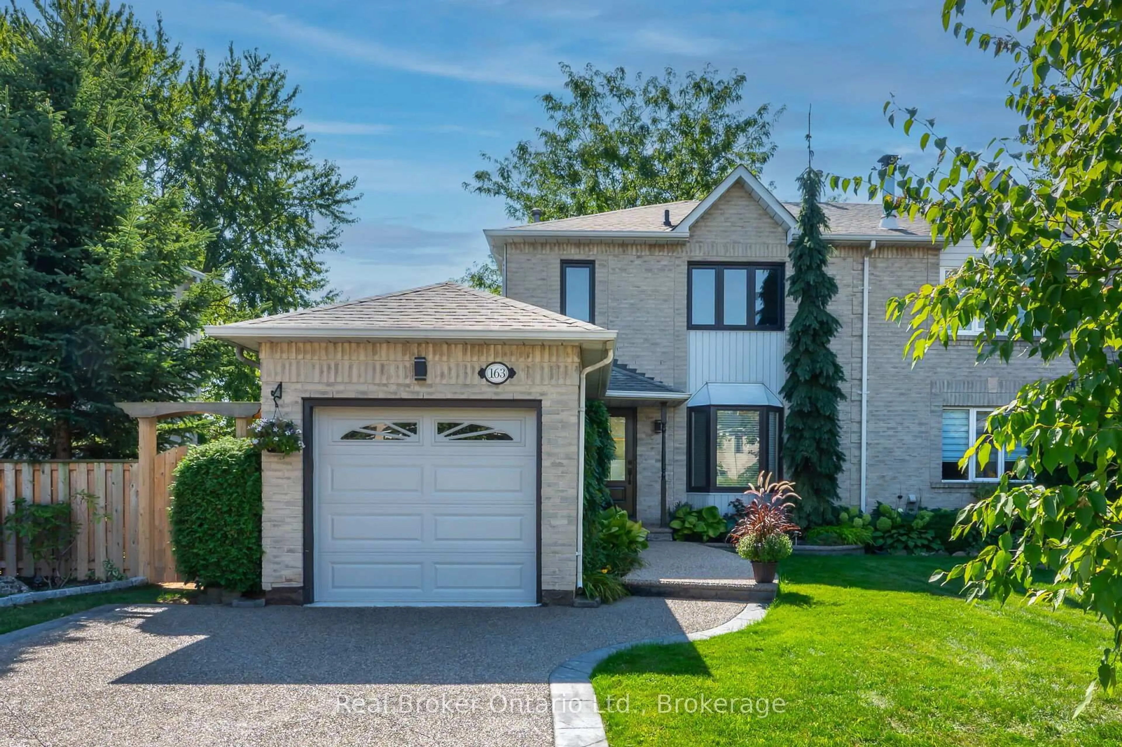 Home with brick exterior material, street for 163 Ross Lane, Oakville Ontario L6H 5K3