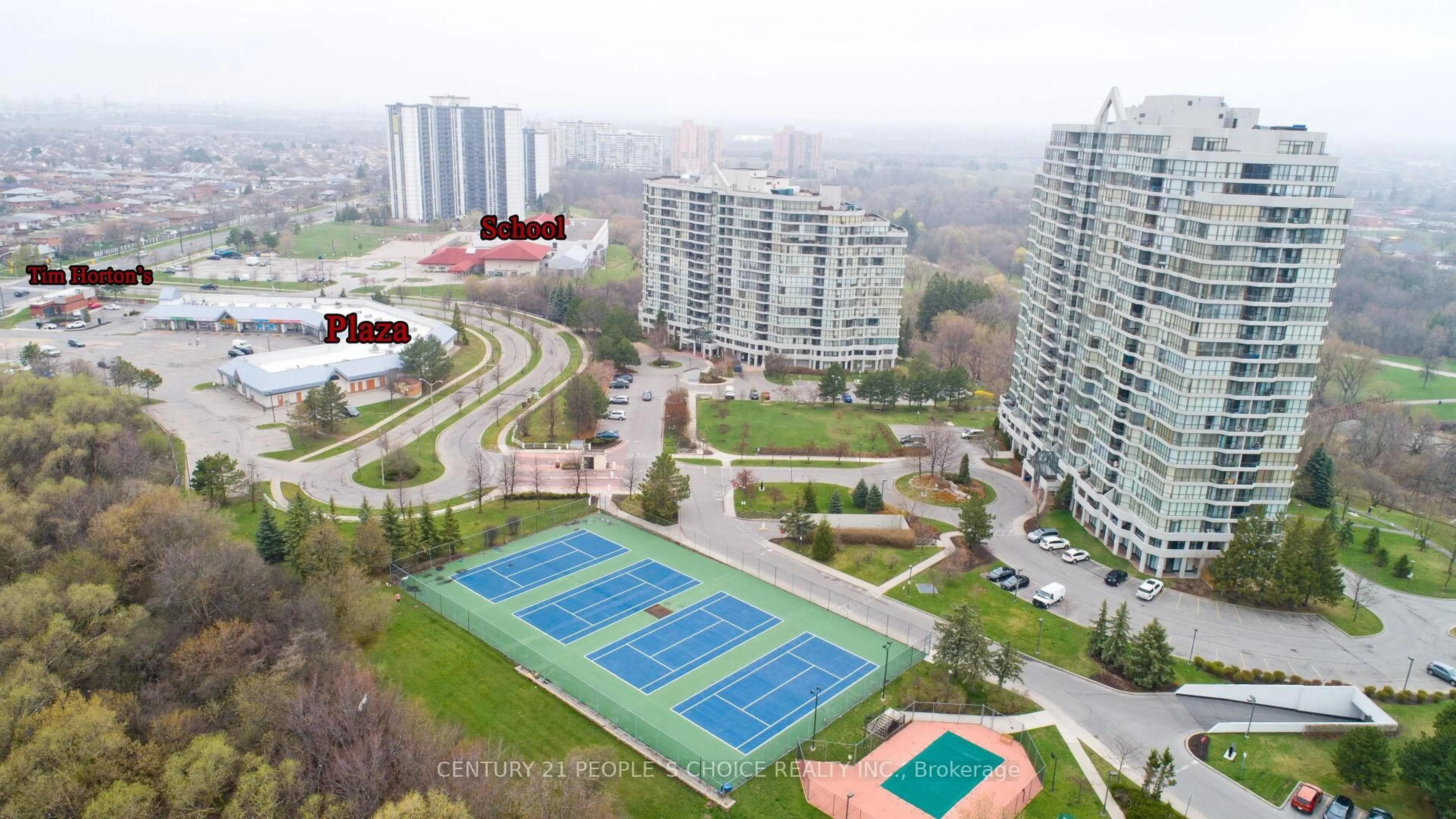 A pic from outside/outdoor area/front of a property/back of a property/a pic from drone, city buildings view from balcony for 3 Rowntree Rd #1805, Toronto Ontario M9V 5G8