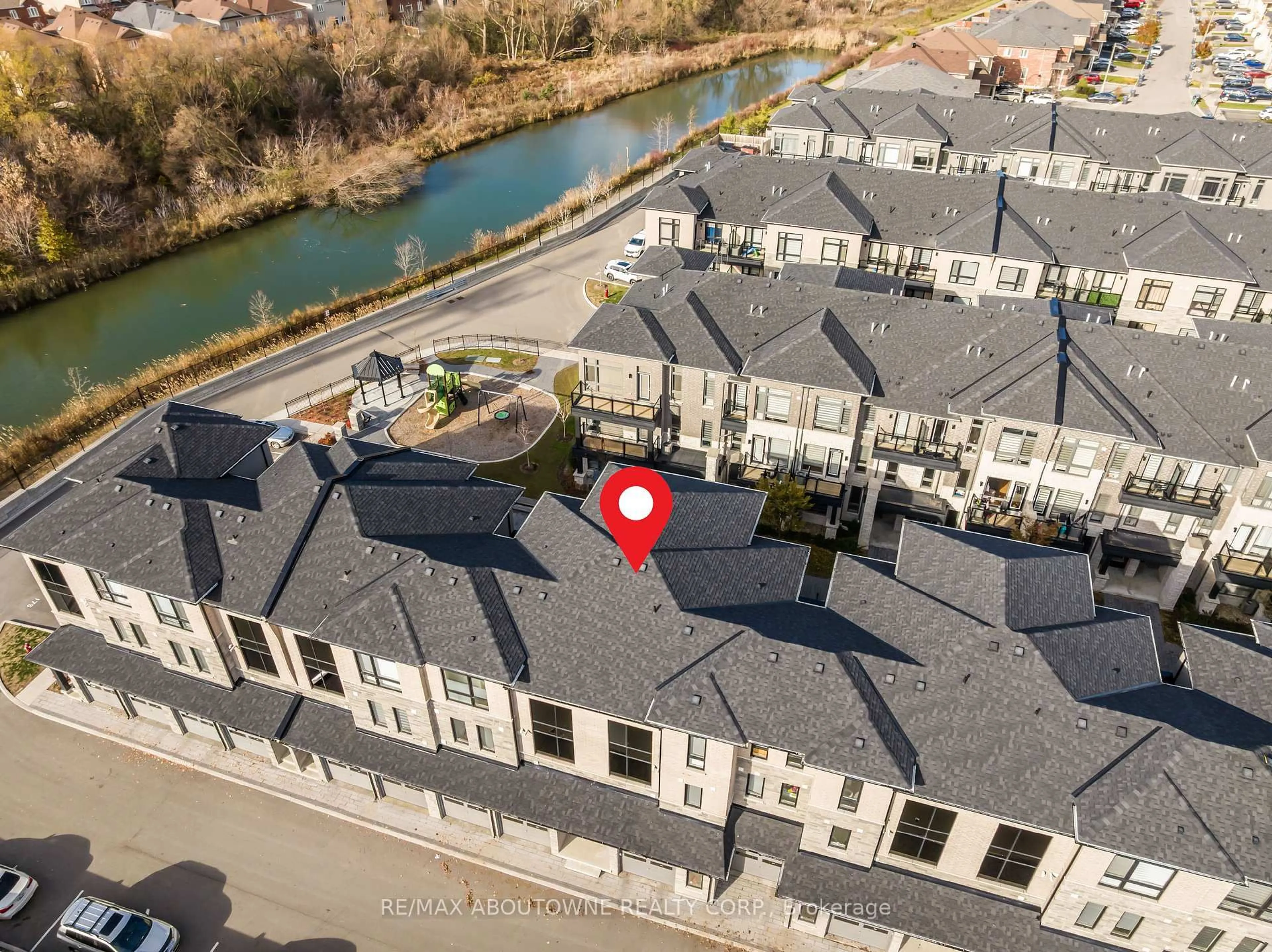 A pic from outside/outdoor area/front of a property/back of a property/a pic from drone, water/lake/river/ocean view for 9440 The Gore Rd #45, Brampton Ontario L6P 4P9