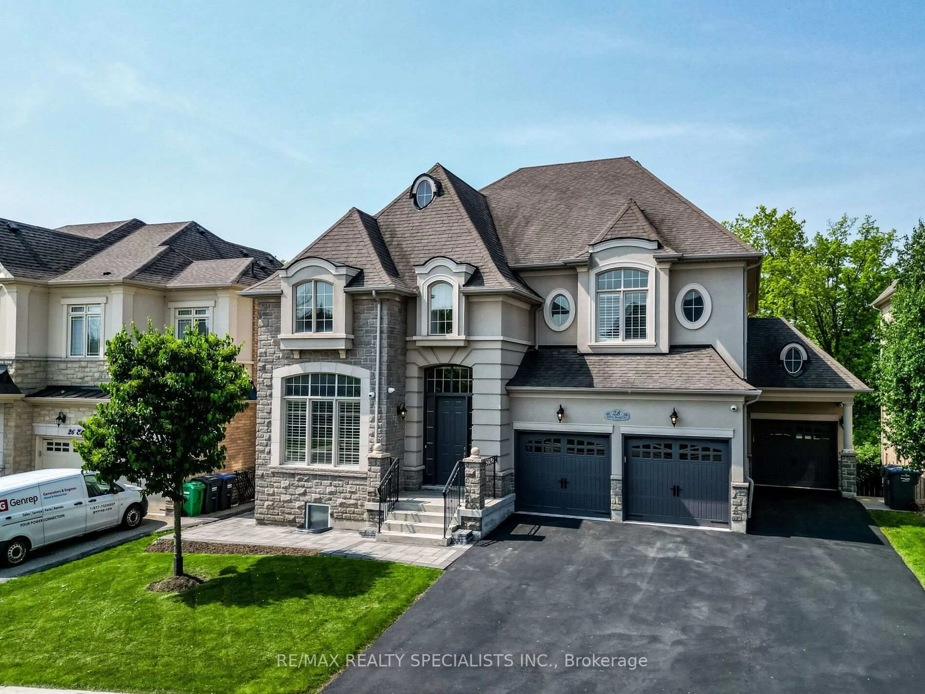 Home with brick exterior material, street for 28 Elbern Markell Dr, Brampton Ontario L6X 2X5