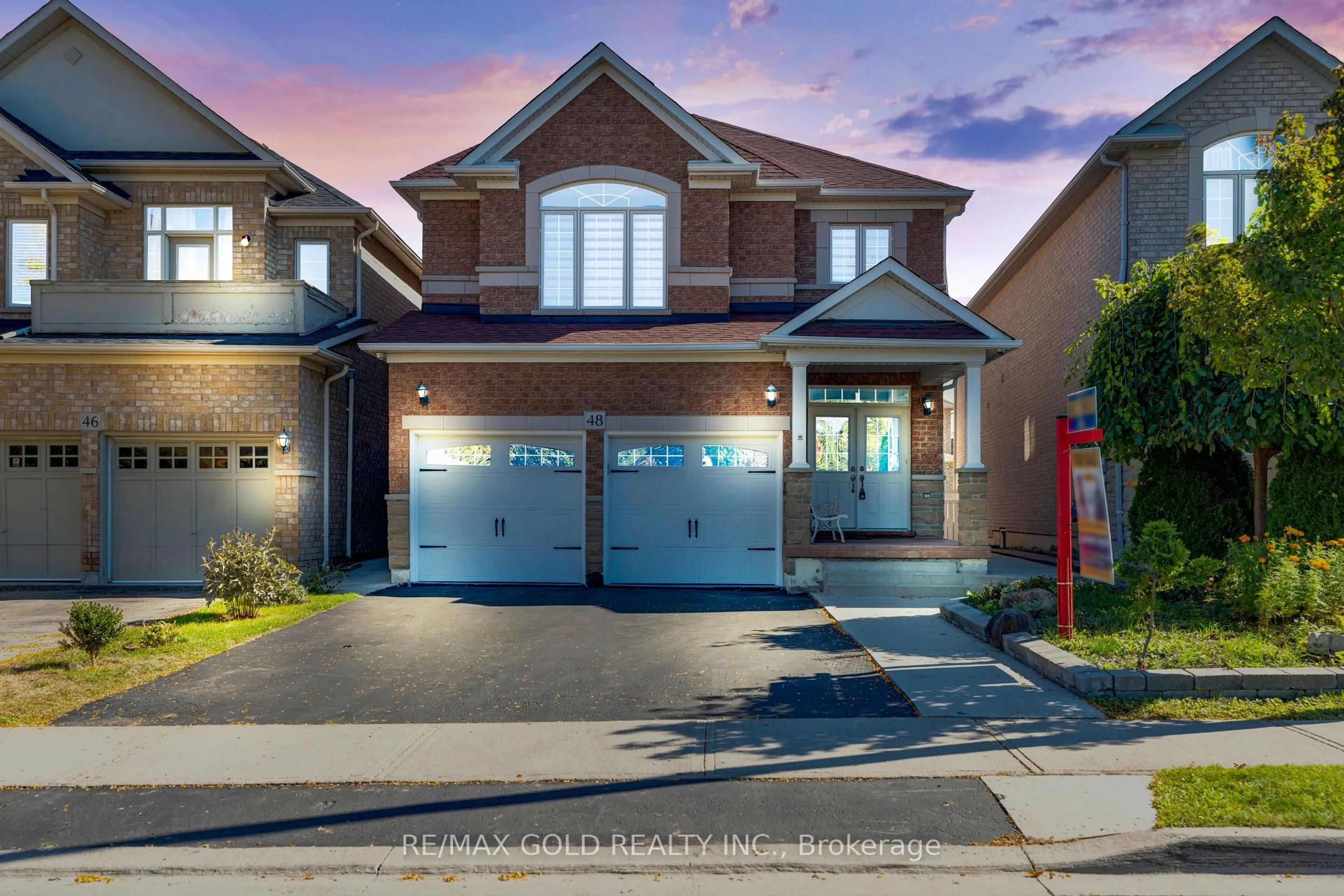 Home with brick exterior material, street for 48 Fountainview Way, Brampton Ontario L6S 6K6