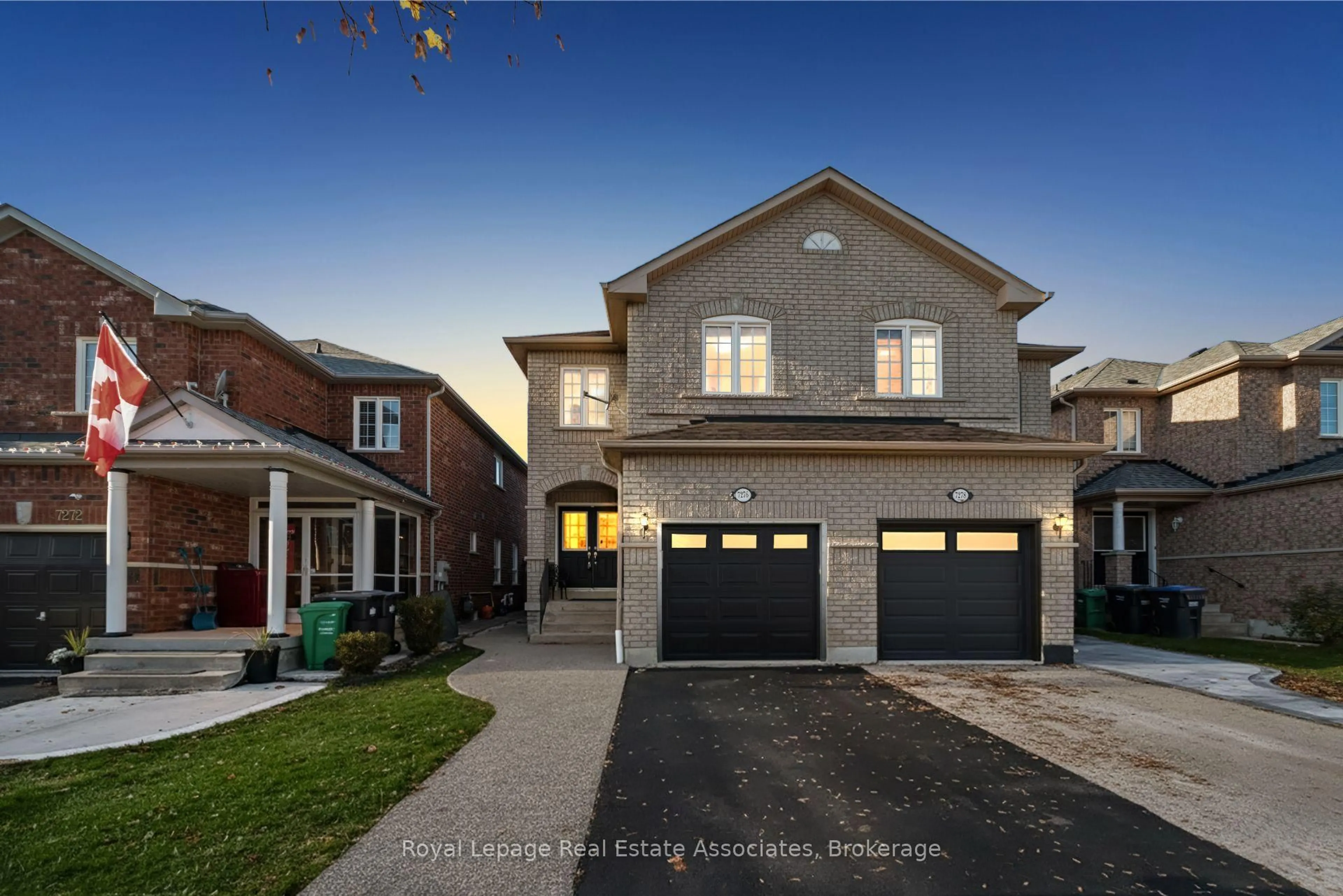 Home with brick exterior material, street for 7276 Lowville Hts, Mississauga Ontario L5N 8L4