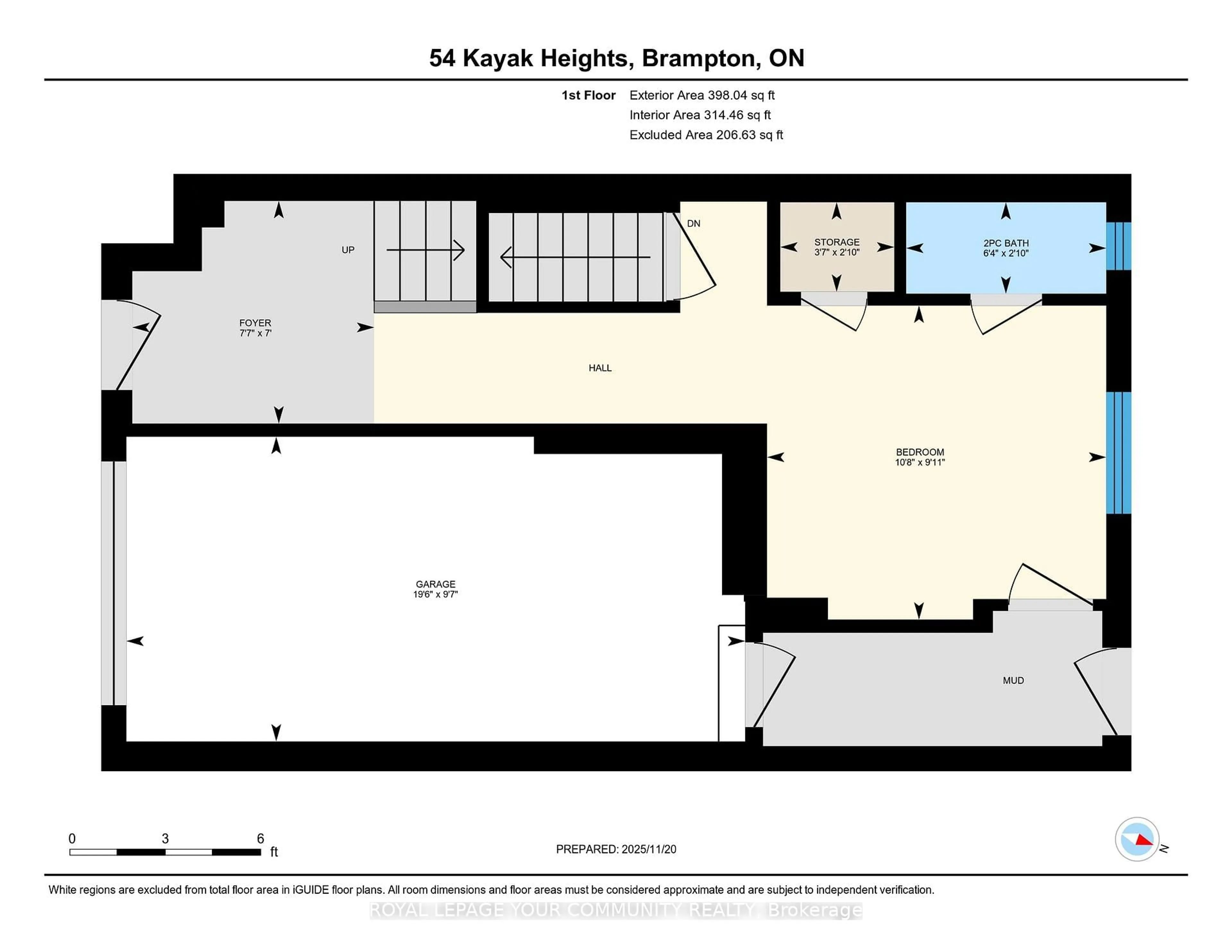 Floor plan for 54 Kayak Hts, Brampton Ontario L6Z 0H9