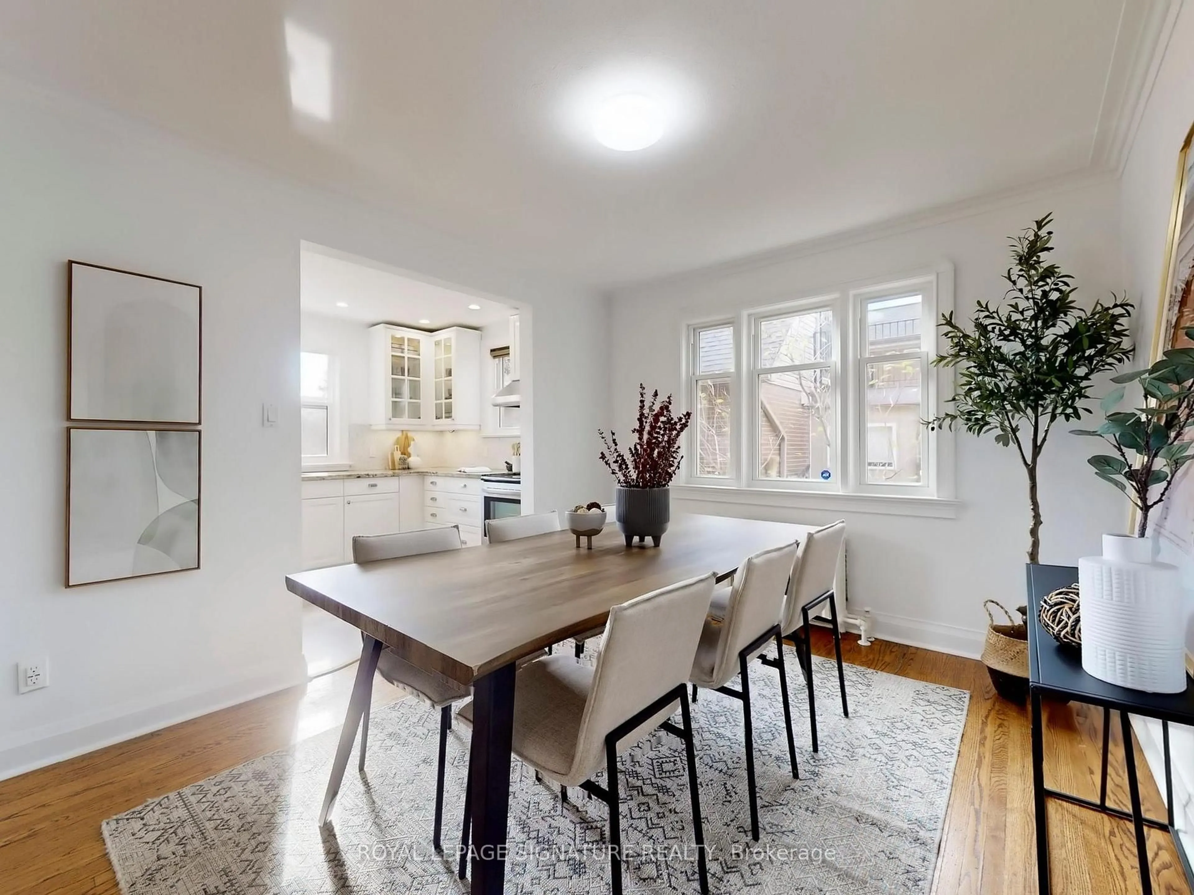 Dining room, wood/laminate floor for 92 Alder Cres, Toronto Ontario M8V 2H8