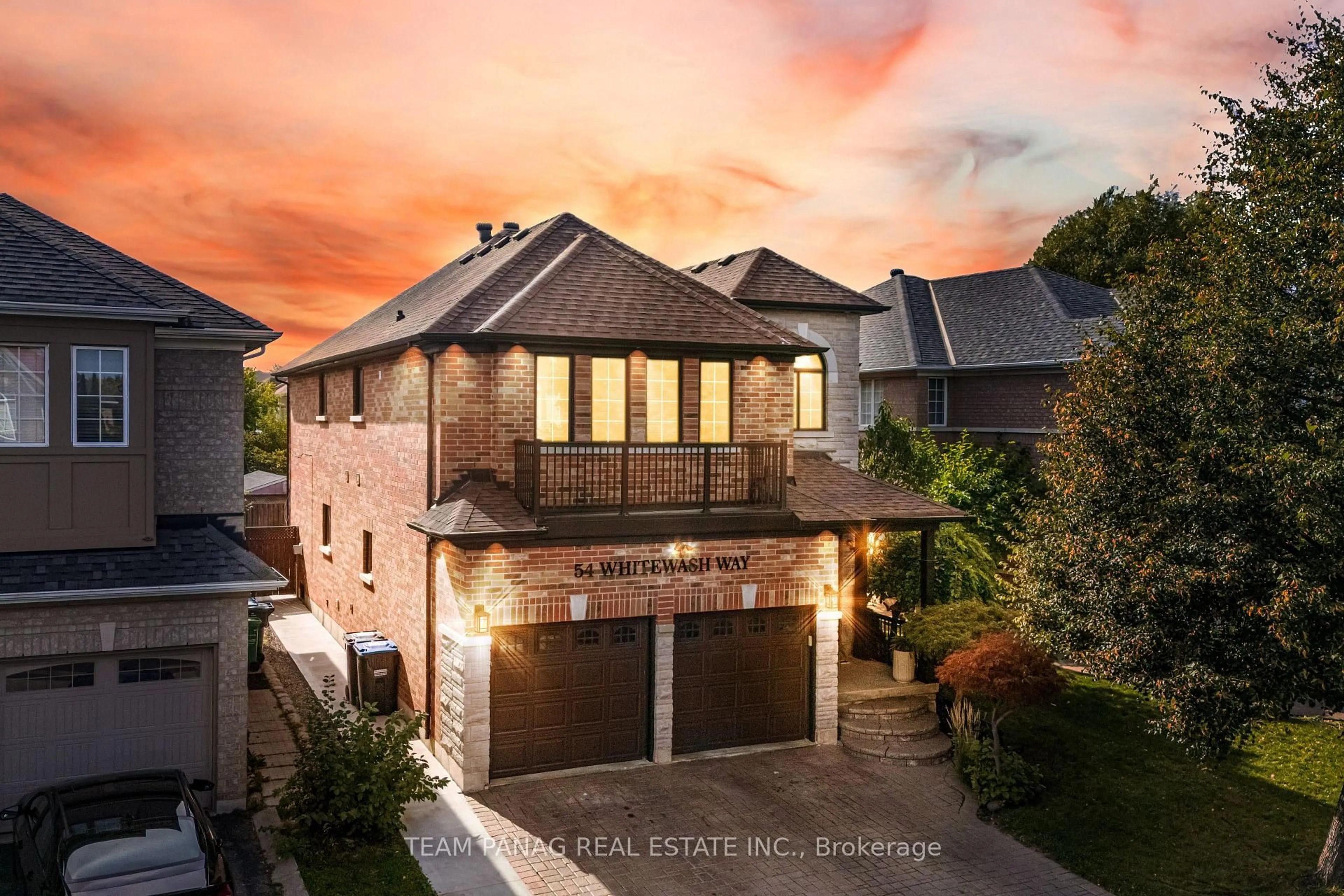 Home with brick exterior material, street for 54 Whitewash Way, Brampton Ontario L6X 4V4